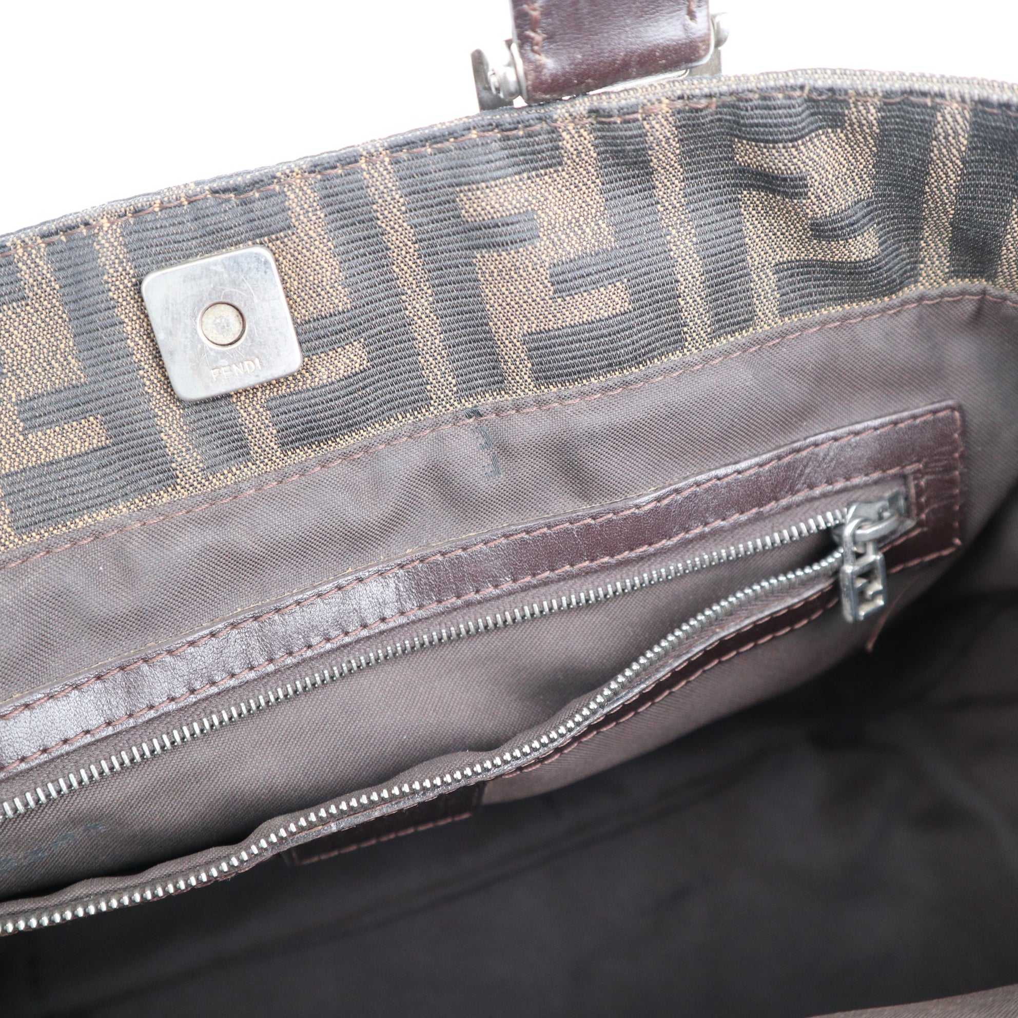 C1966 Fendi Top Handle Bag Zucca | Pre-Owned Very Good Canvas Zucca
