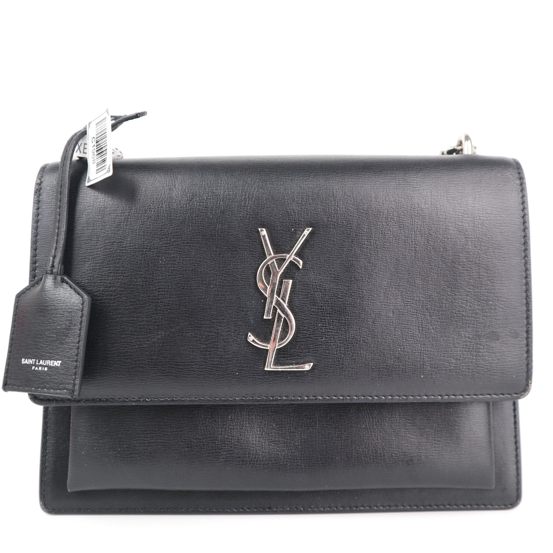 C1968 Saint Laurent Crossbody Bag Sunset Medium | Pre-Owned Excellent Black