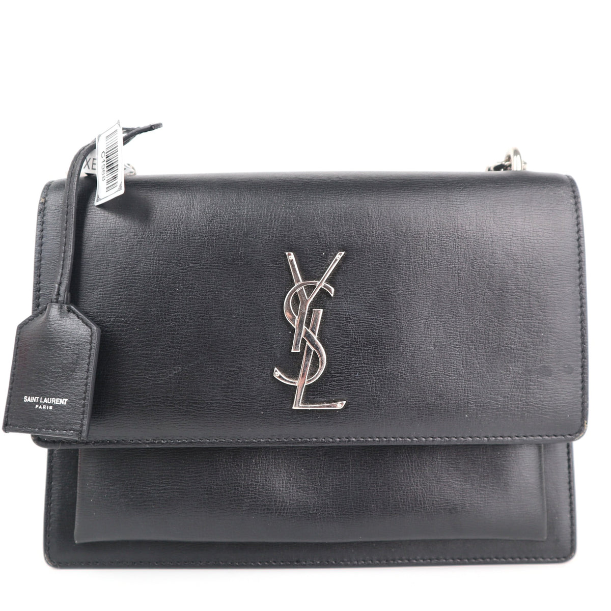 C1968 Saint Laurent Crossbody Bag Sunset Medium | Pre-Owned Excellent Black