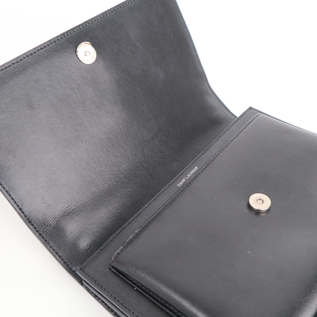 C1968 Saint Laurent Crossbody Bag Sunset Medium | Pre-Owned Excellent Black