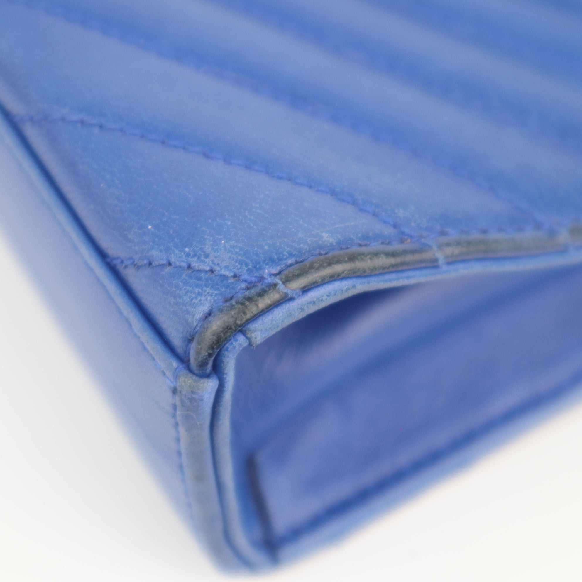 C1969 Saint Laurent Crossbody Bag Envelope Medium | Pre-Owned Very Good Blue