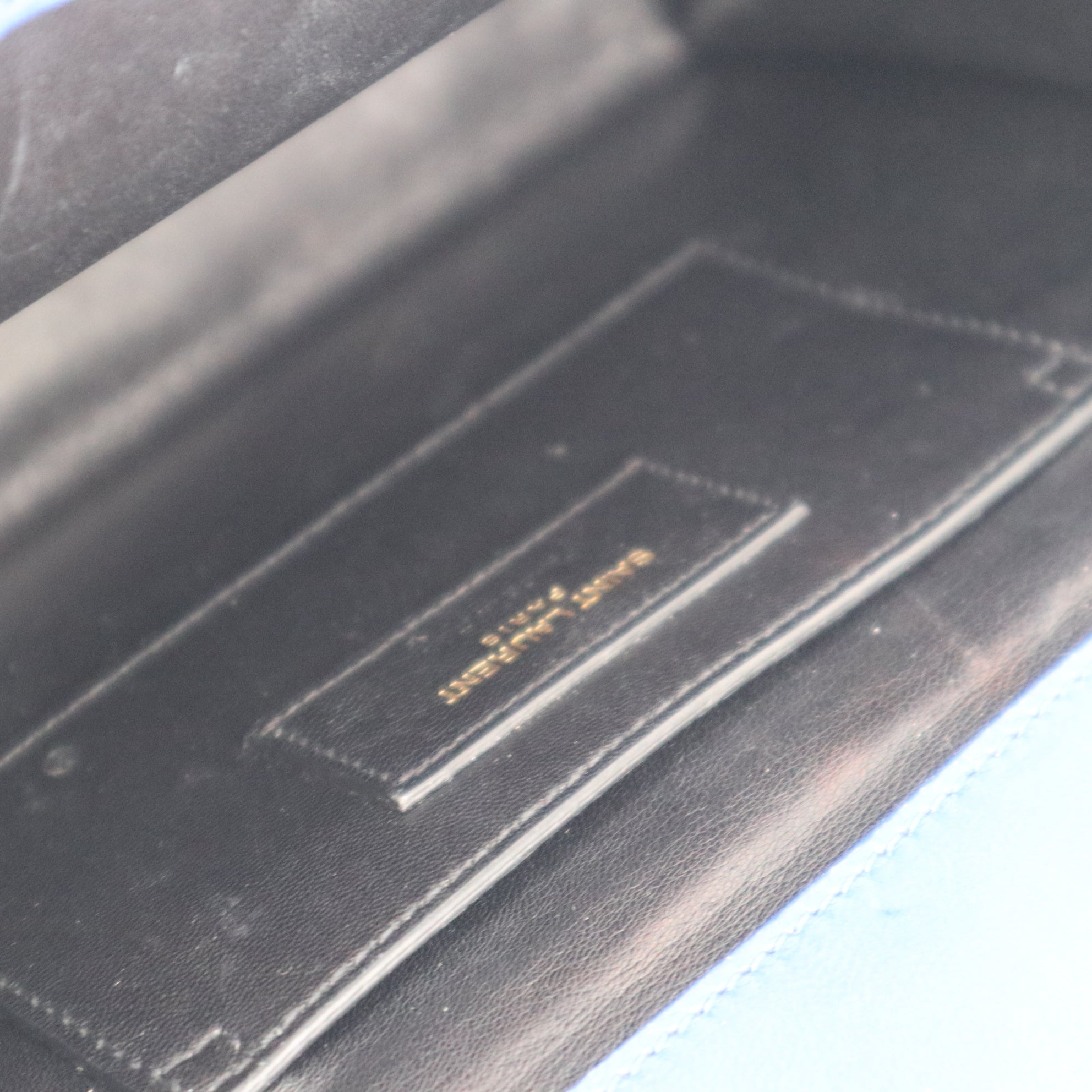 C1969 Saint Laurent Crossbody Bag Envelope Medium | Pre-Owned Very Good Blue