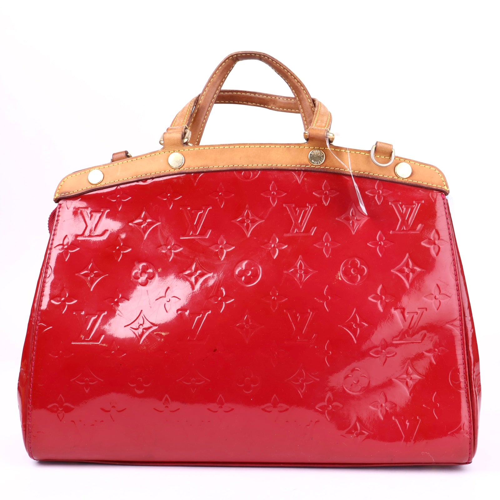 J3444 Louis Vuitton Vernis Brea MM Pomme D'amour- Pre Owned