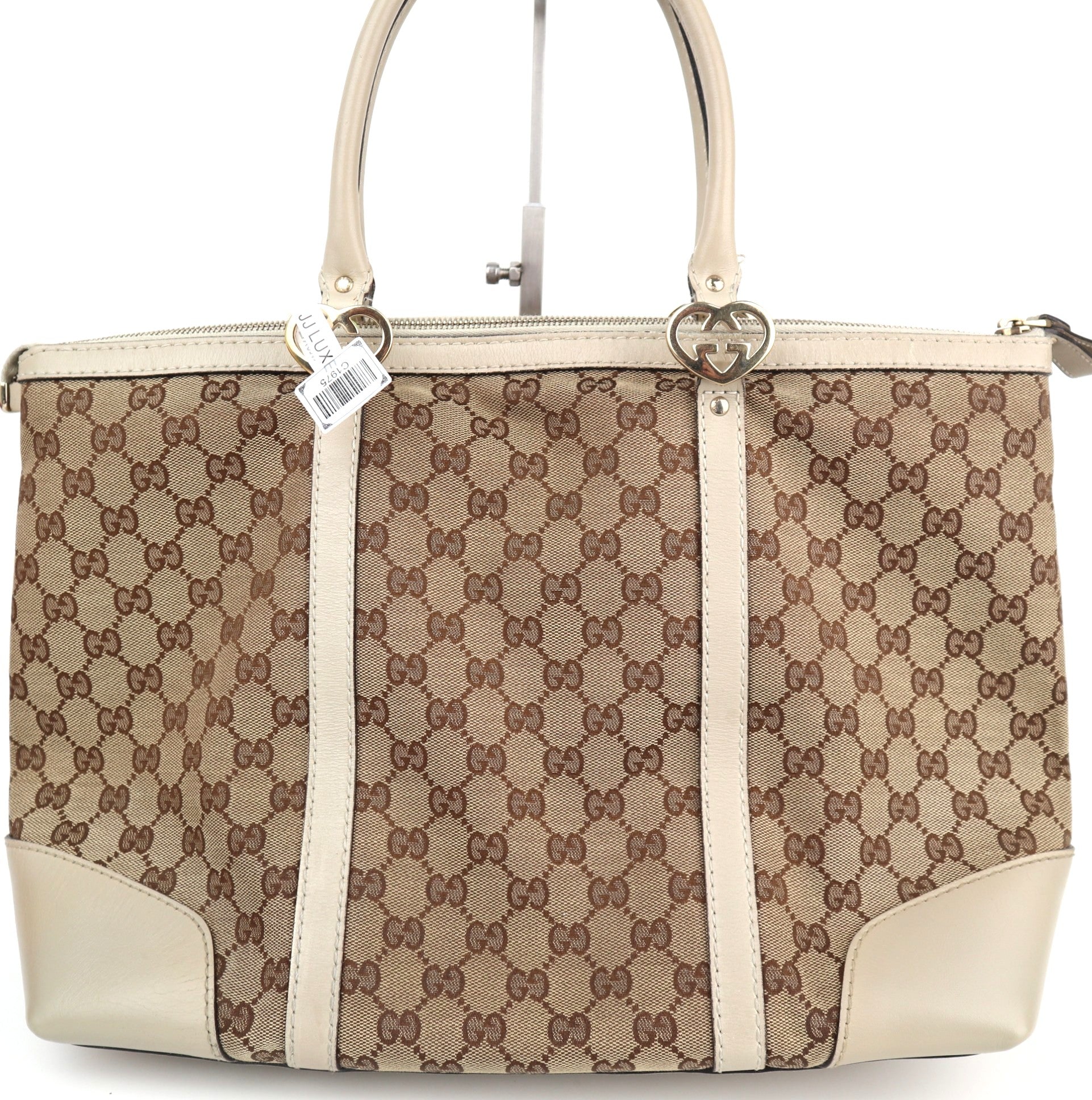 C1975 Gucci Top Handle Bag GG Lovely Heart | Pre-Owned Excellent Canvas GG Monogram