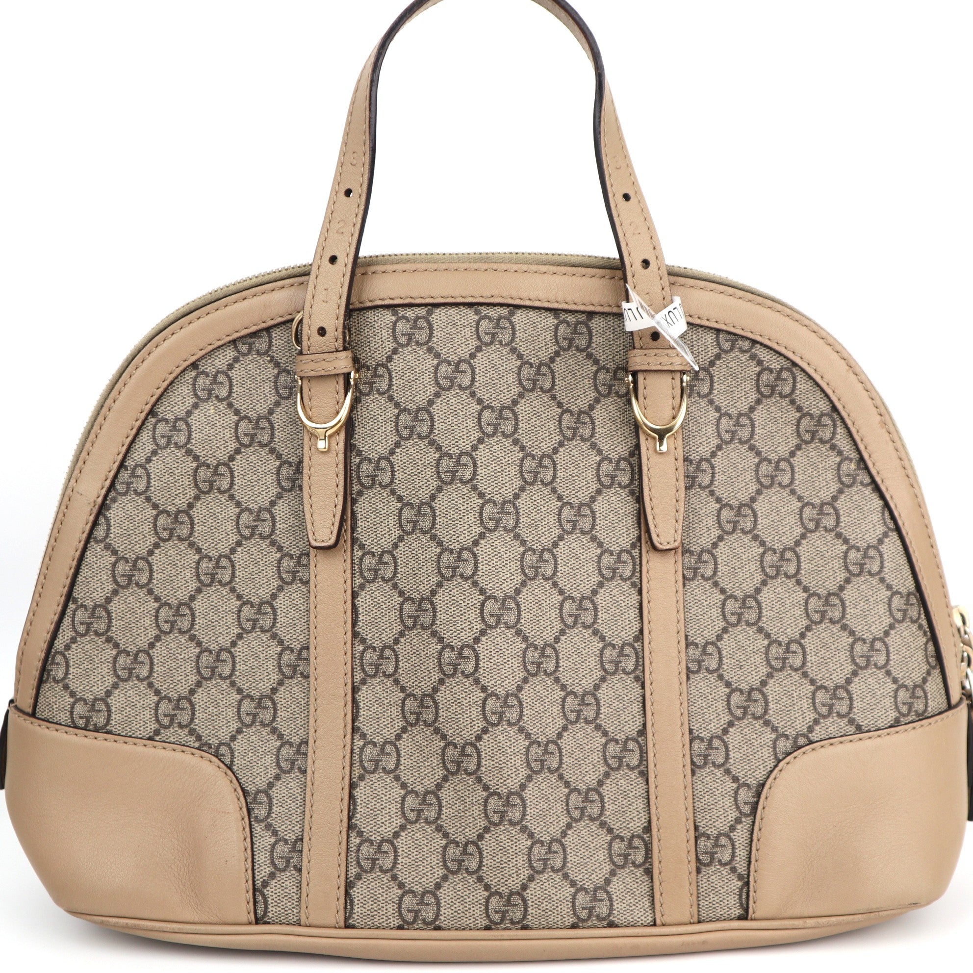 C1977 Gucci Top Handle Bag GG Supreme Small Nice Dome | Pre-Owned Excellent Canvas GG Supreme