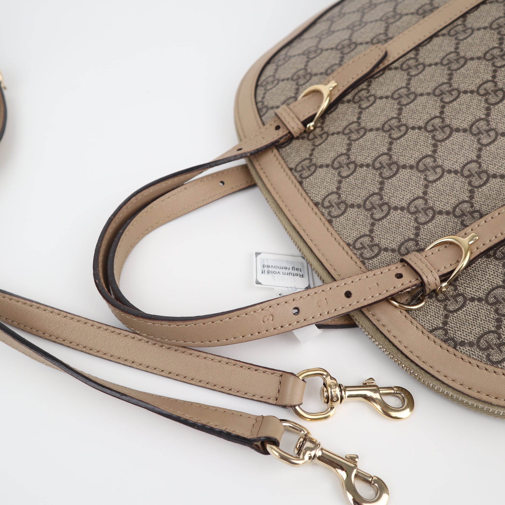 C1977 Gucci Top Handle Bag GG Supreme Small Nice Dome | Pre-Owned Excellent Canvas GG Supreme