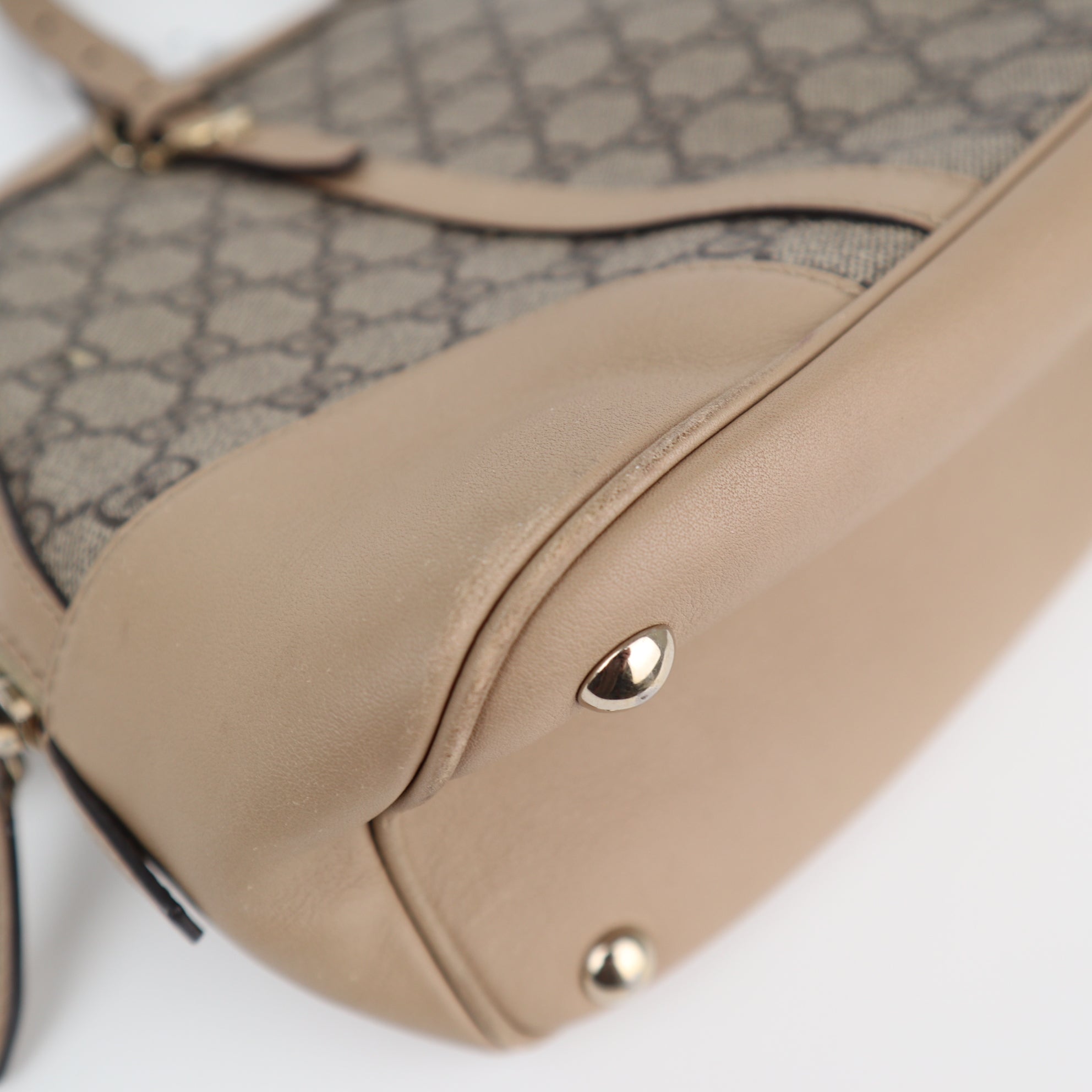 C1977 Gucci Top Handle Bag GG Supreme Small Nice Dome | Pre-Owned Excellent Canvas GG Supreme