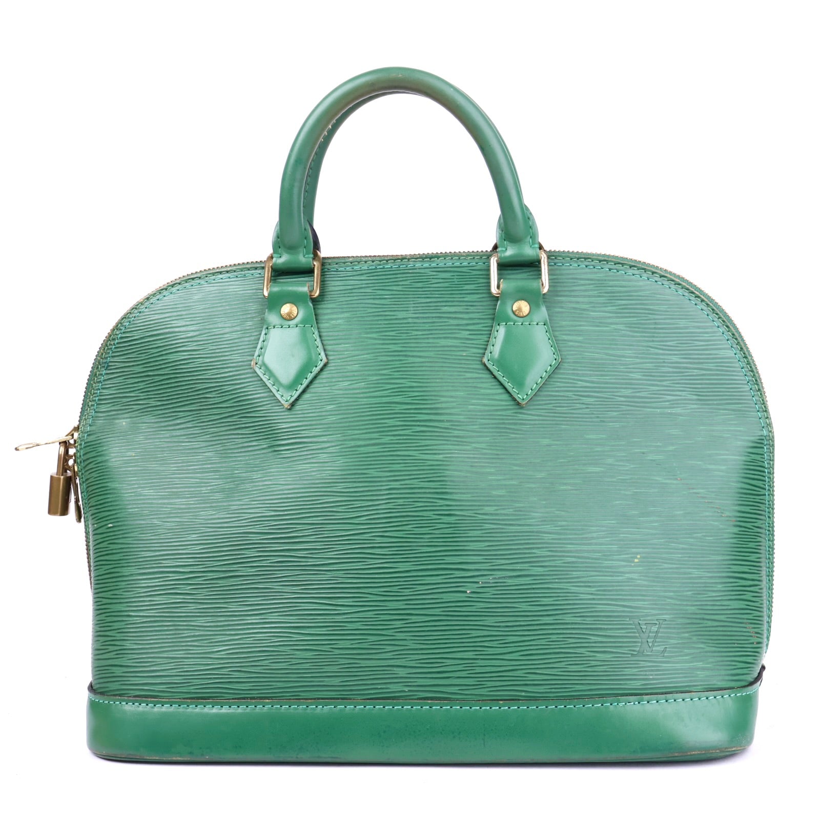J3739 Louis Vuitton Green Epi Leather Alma Handbag- Pre Owned