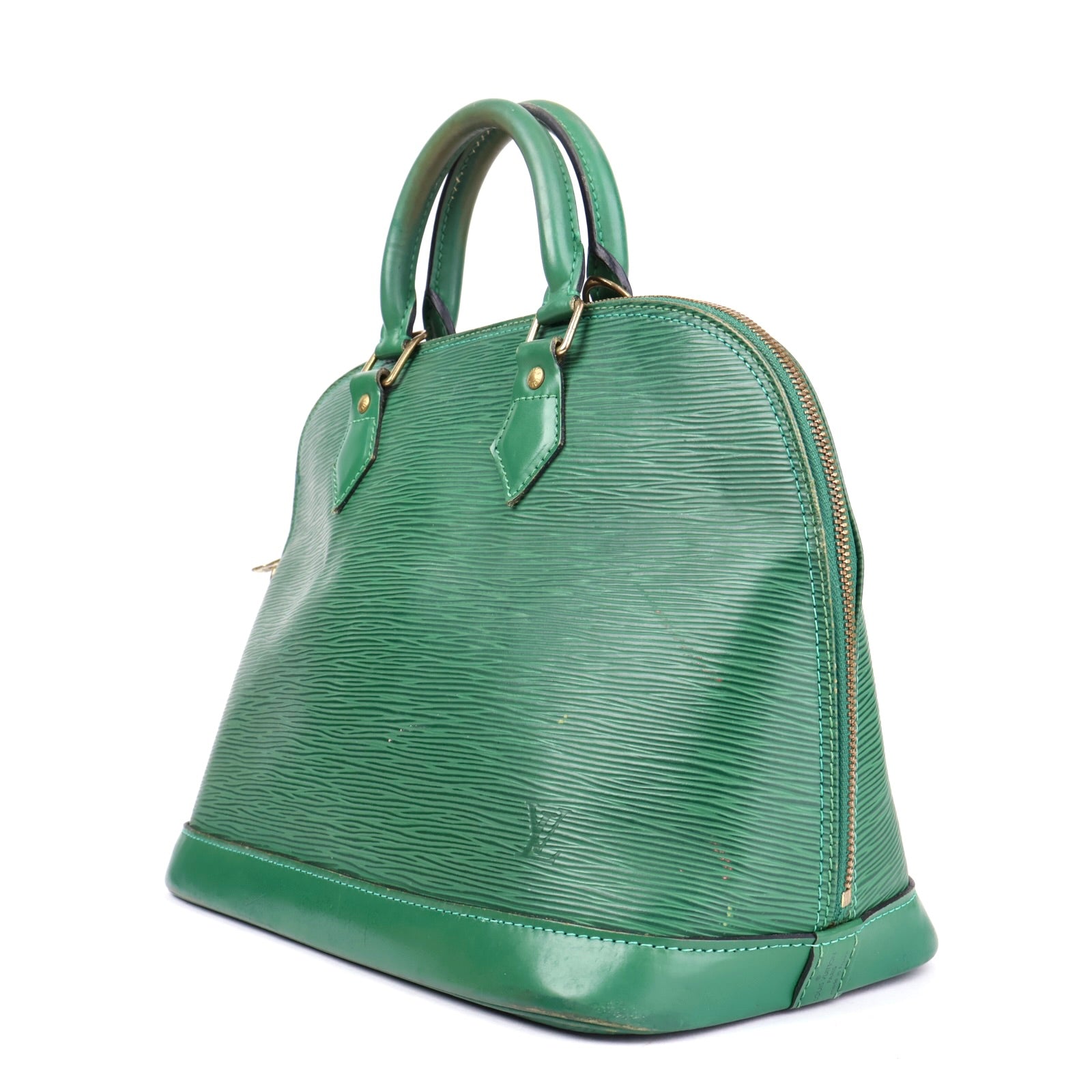 J3739 Louis Vuitton Green Epi Leather Alma Handbag- Pre Owned