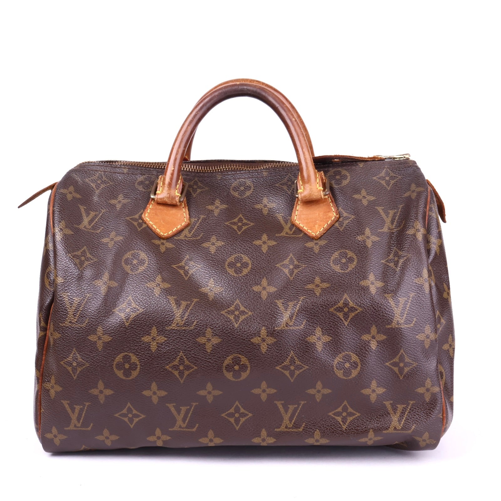 J3737 Louis Vuitton Brown Speedy 30 Handbag- Pre Owned