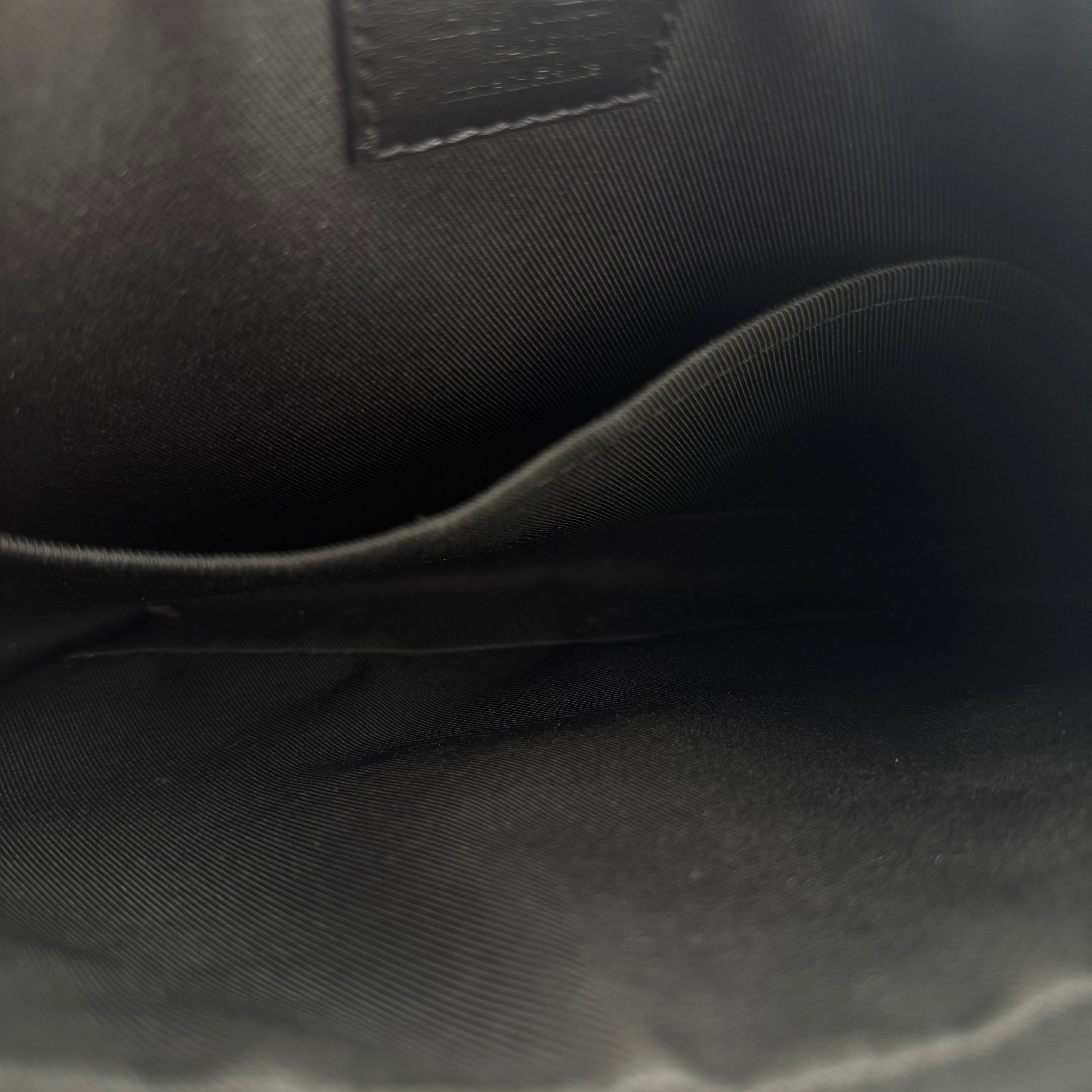 J3291 Louis Vuitton Black Monogram Canvas Trio Messenger Bag- Pre Owned