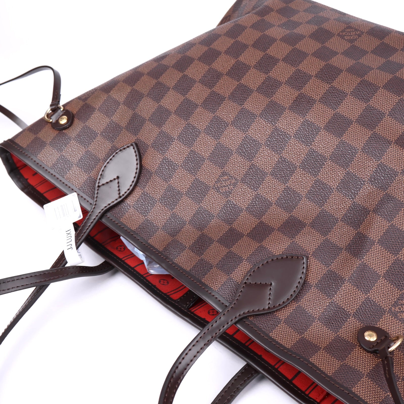 J3476 Louis Vuitton Damier Ebene Canvas Neverfull MM Shoulder Bag- Pre Owned