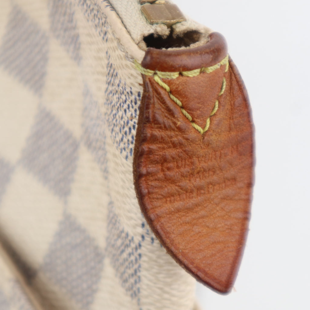 C2087 Louis Vuitton Shoulder Bag Totally PM | Pre-Owned Very Good White and Beige Coated canvas Damier Azur
