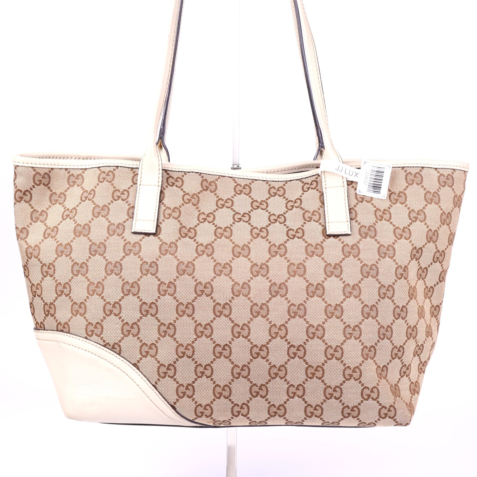 J3430 Gucci Brown GG Canvas New Britt Tote -Pre Owned