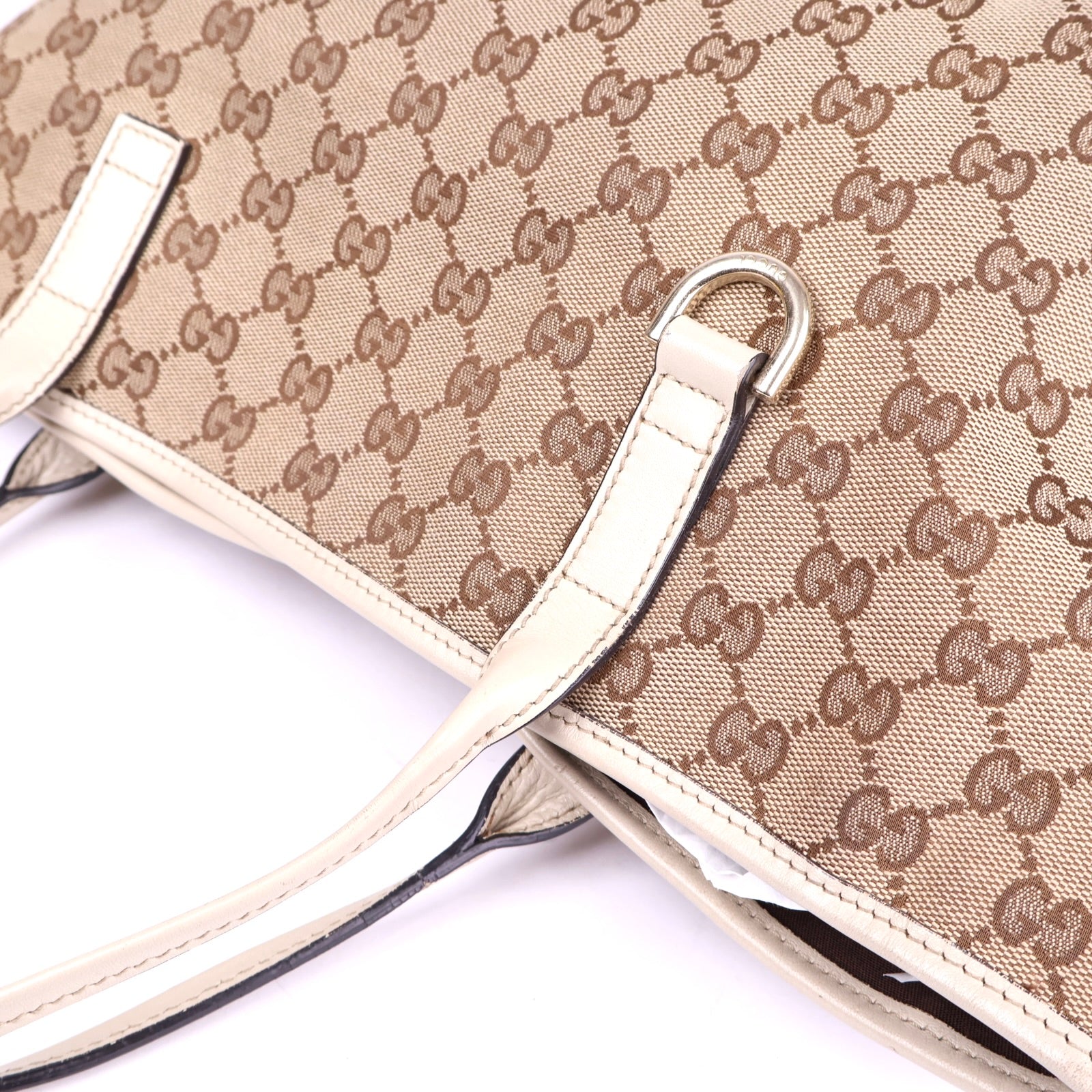 J3430 Gucci Brown GG Canvas New Britt Tote -Pre Owned