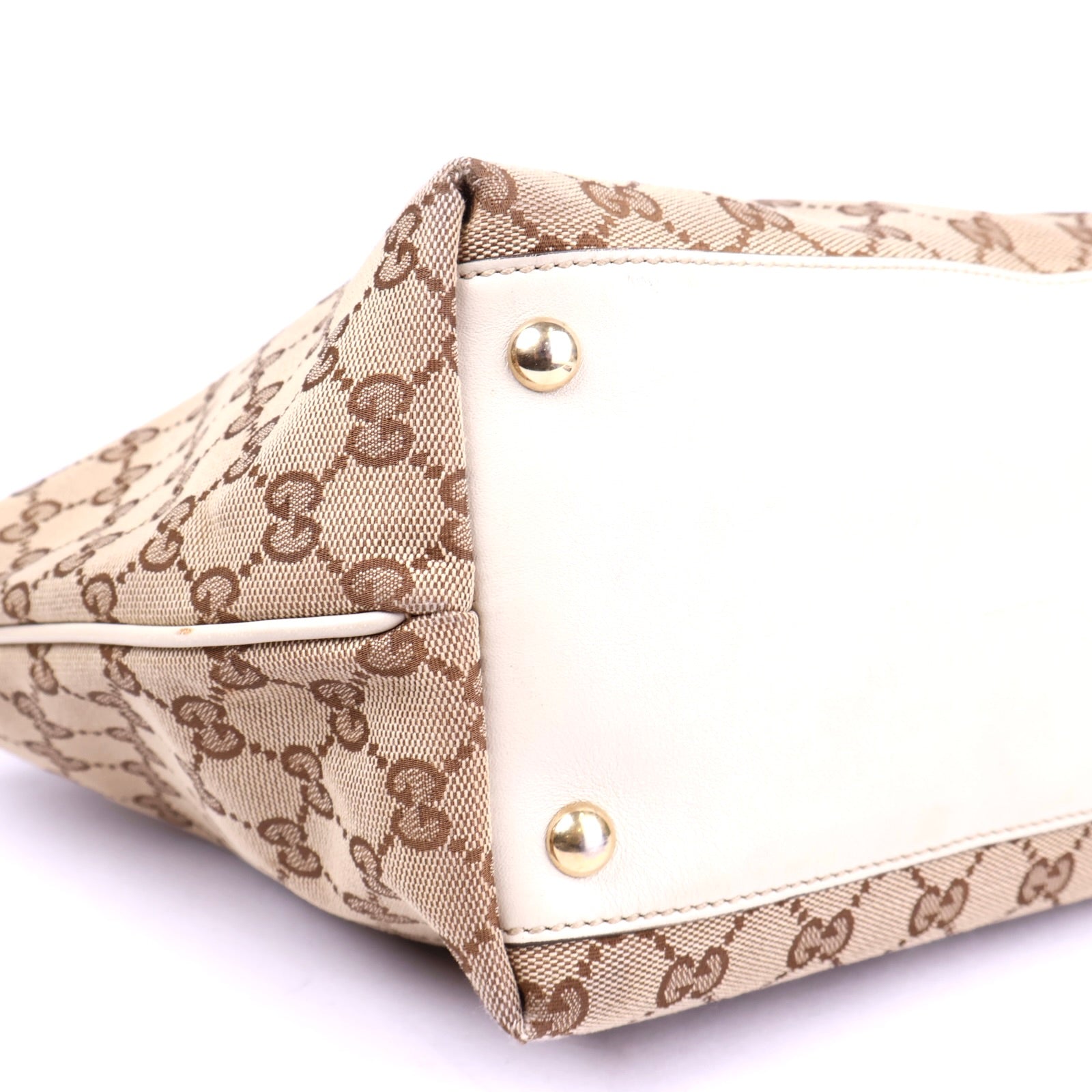 J3430 Gucci Brown GG Canvas New Britt Tote -Pre Owned