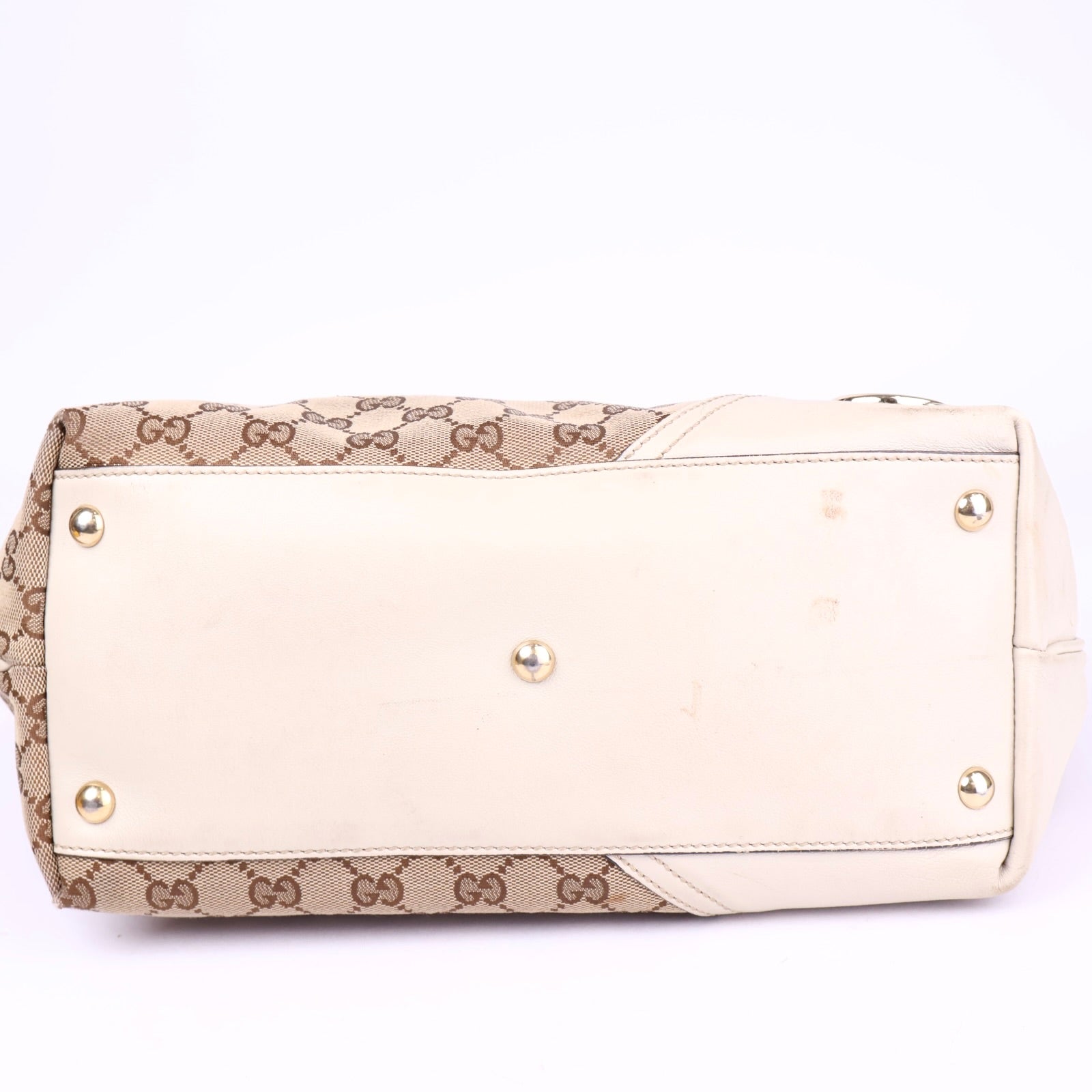 J3430 Gucci Brown GG Canvas New Britt Tote -Pre Owned