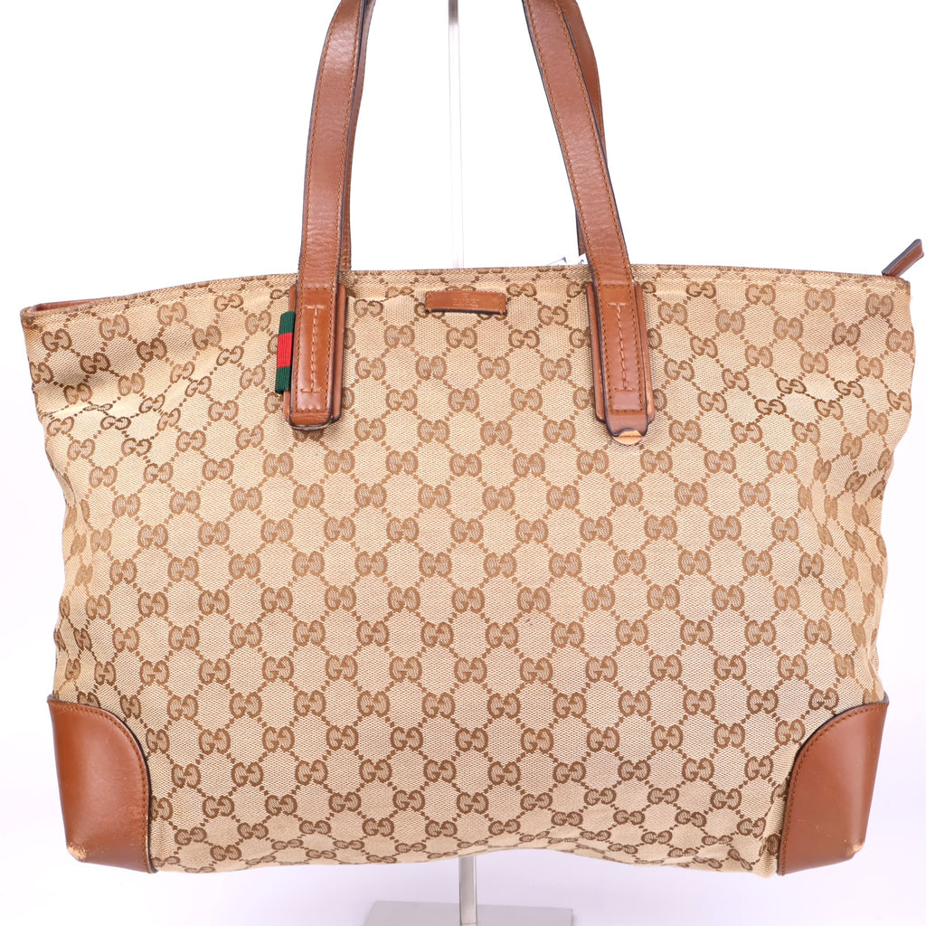 OJ3428 Gucci Diamante Canvas Craft Tote Bag- Pre Owned