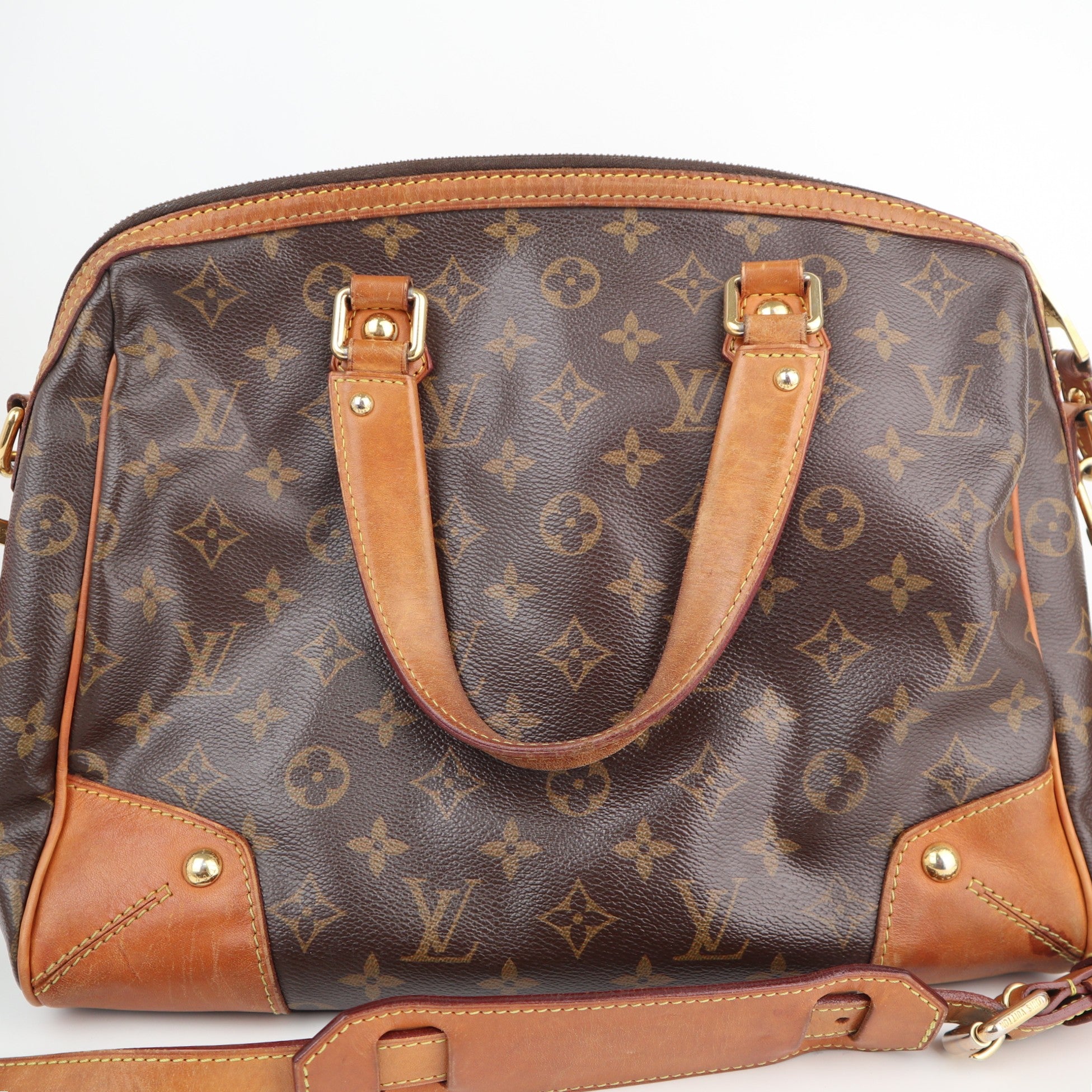 C2090 Louis Vuitton Top Handle Bag Retiro PM | Pre-Owned Very Good Brown Coated canvas Monogram