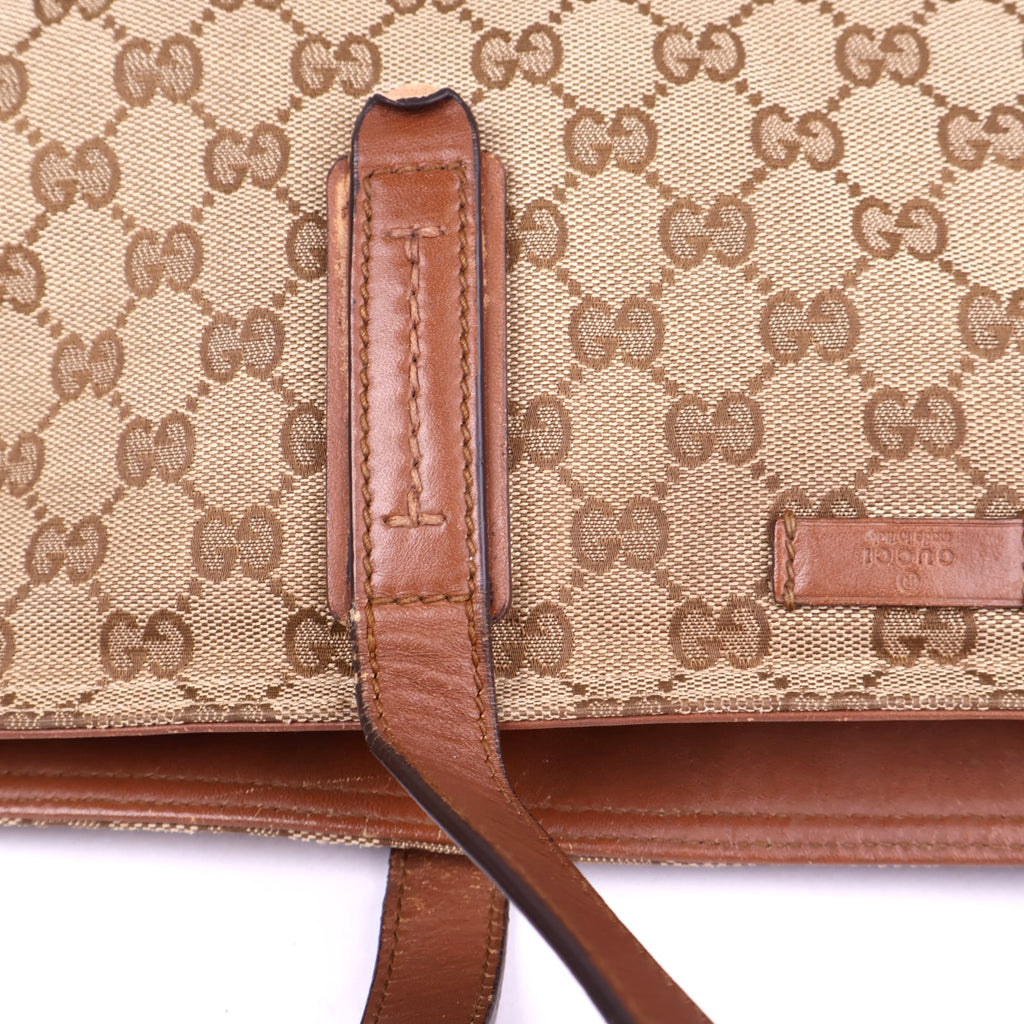 OJ3428 Gucci Diamante Canvas Craft Tote Bag- Pre Owned