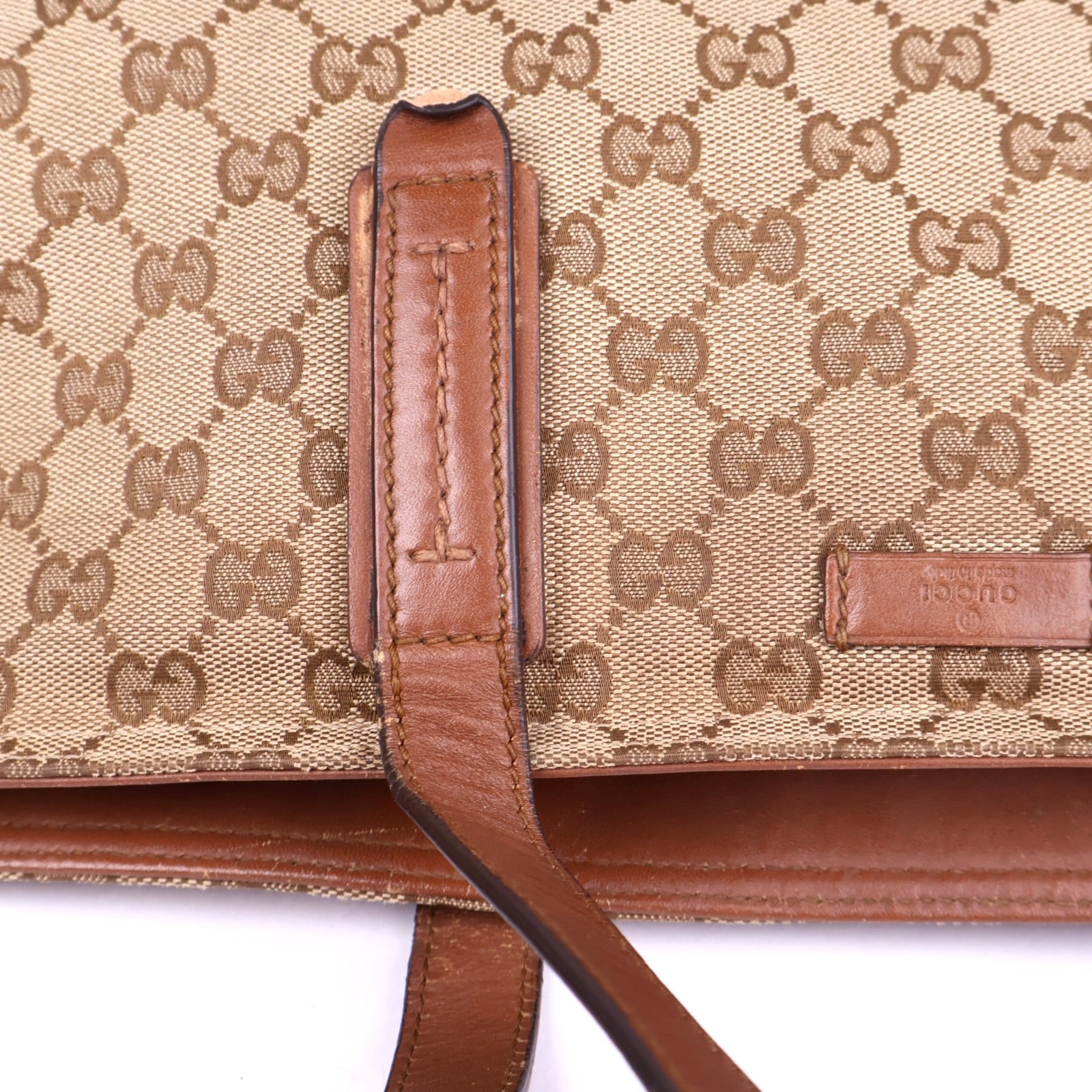 OJ3428 Gucci Diamante Canvas Craft Tote Bag- Pre Owned
