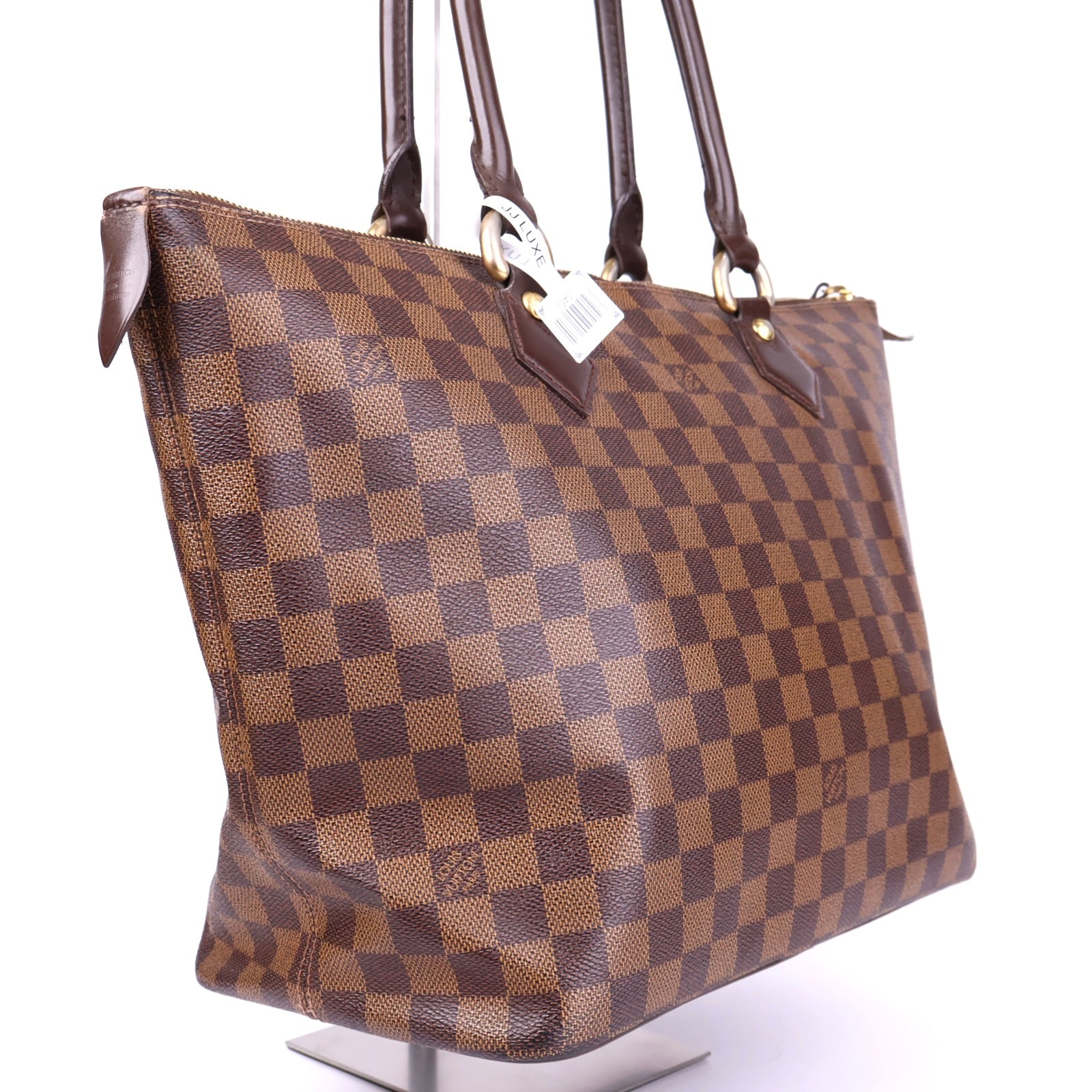 J3459 Louis Vuitton Damier Ebene Saleya MM Tote Bag Brown- Pre Owned