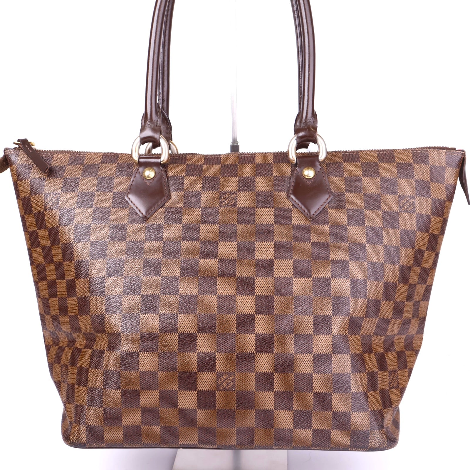 J3459 Louis Vuitton Damier Ebene Saleya MM Tote Bag Brown- Pre Owned