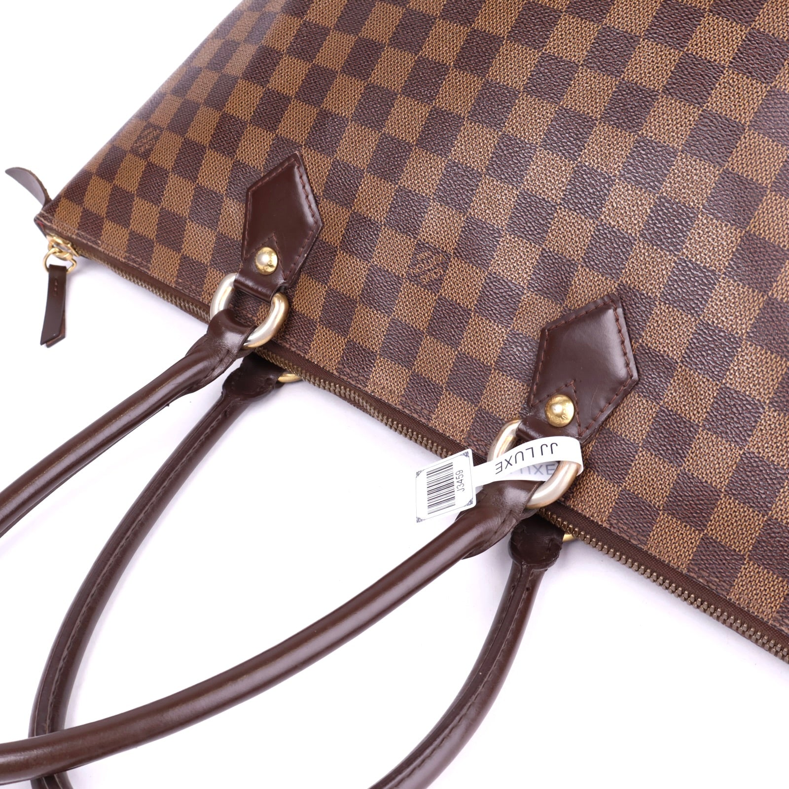J3459 Louis Vuitton Damier Ebene Saleya MM Tote Bag Brown- Pre Owned