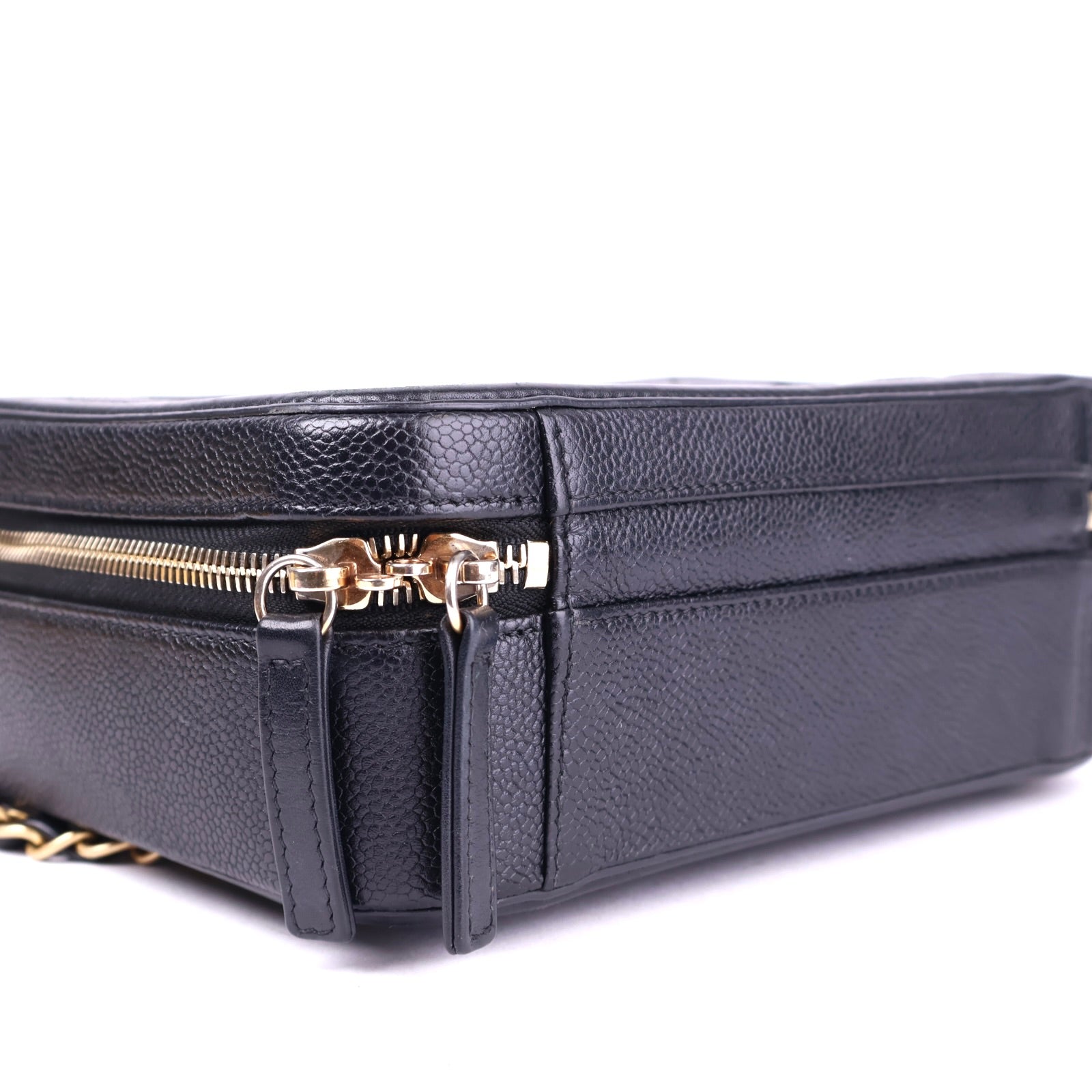 J3731 Chanel Black Caviar Filigree CC Vanity Case Bag- Pre Owned