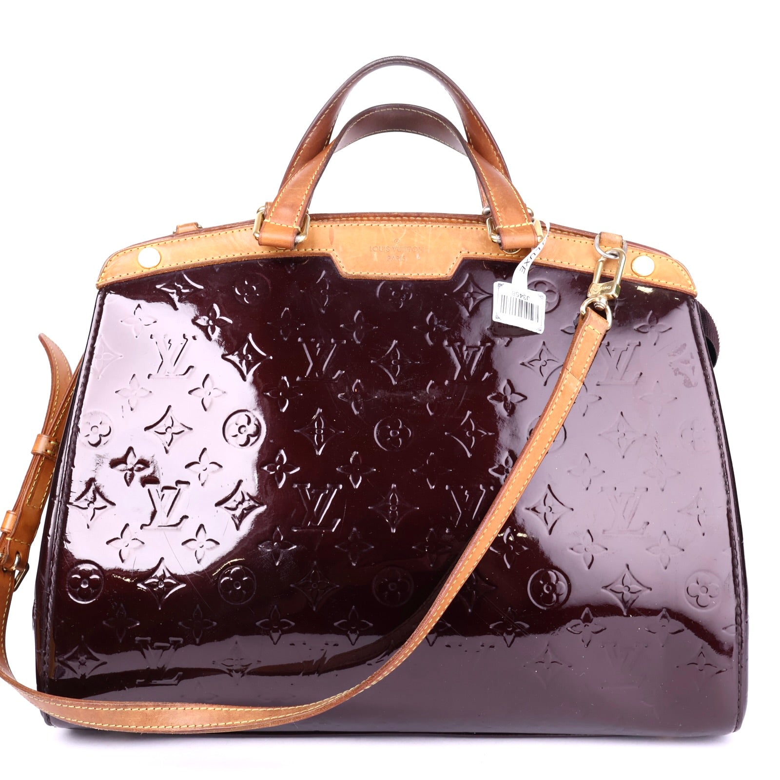 J3458 Louis Vuitton Amarante Monogram Vernis Brea GM Bag- Pre Owned