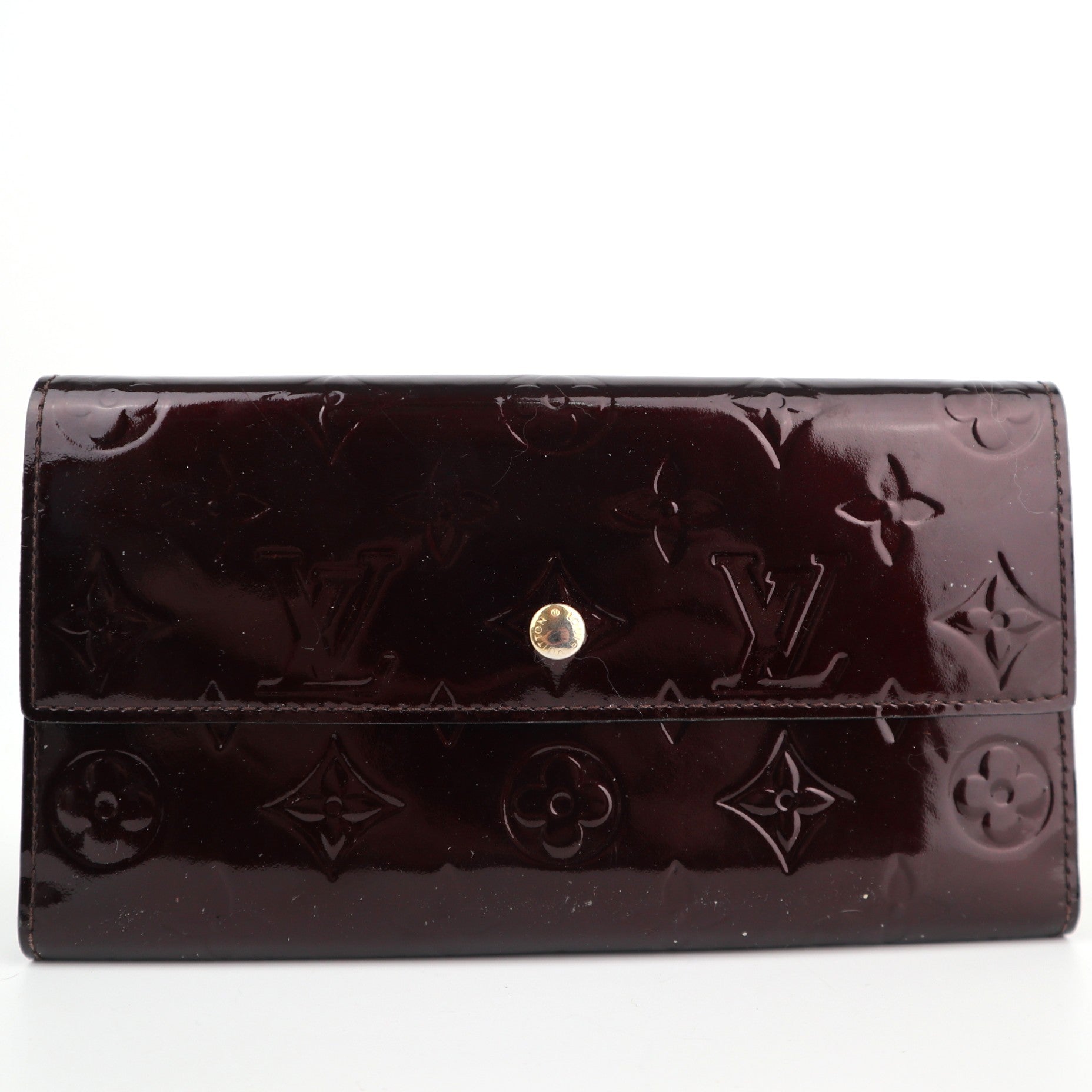 Louis Vuitton Vernis Sarah Amarante Wallet C1922 | Pre-Owned Very Good Amarante Vernis Leather, Vernis
