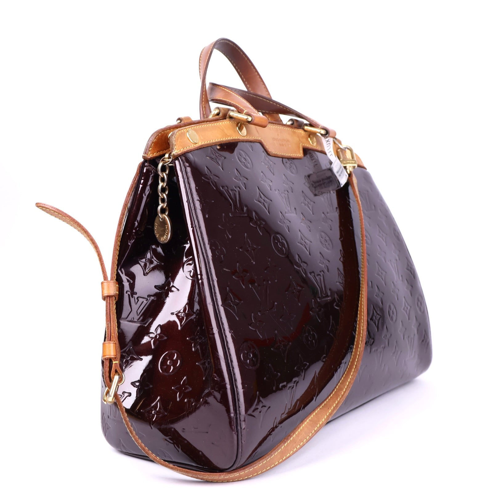 J3458 Louis Vuitton Amarante Monogram Vernis Brea GM Bag- Pre Owned