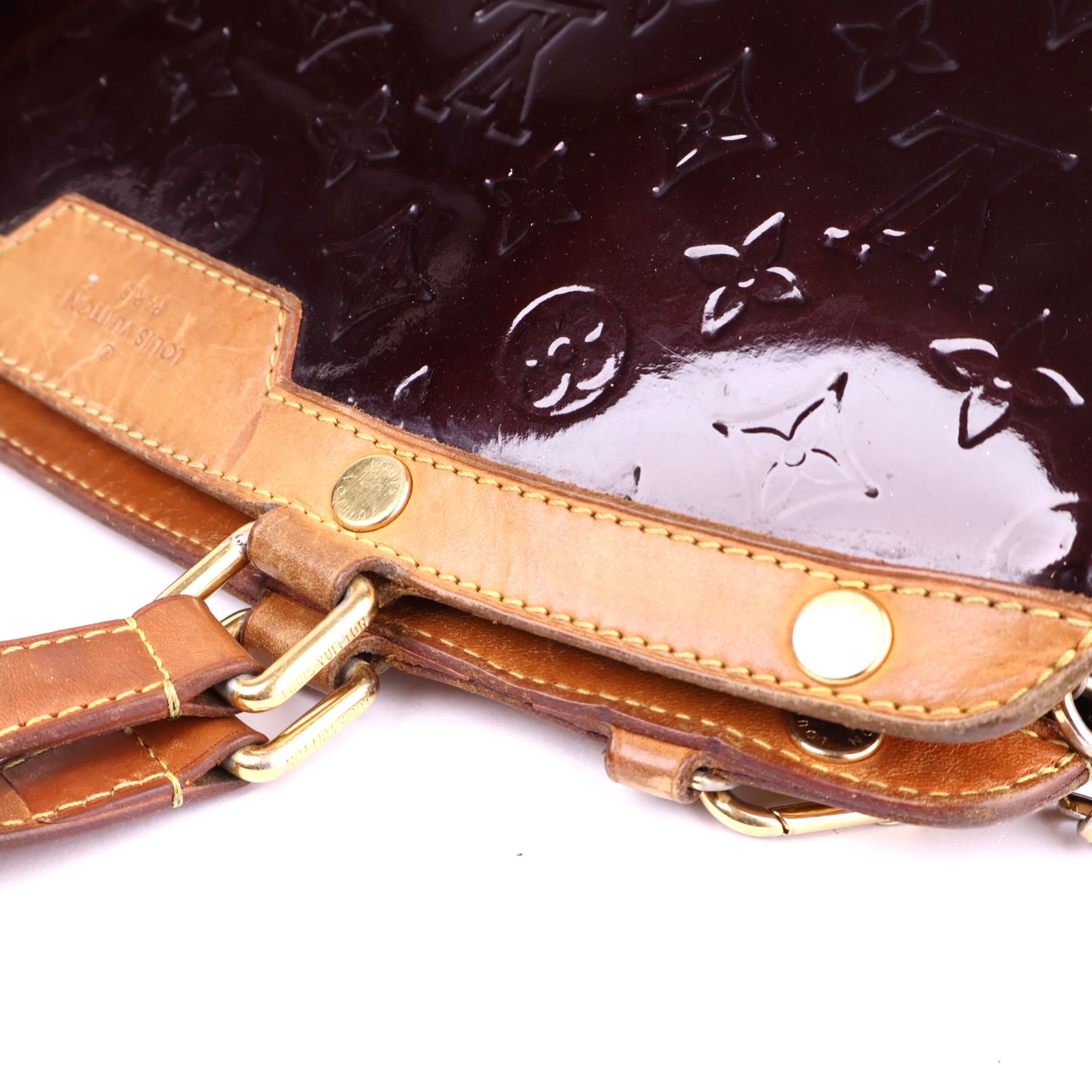 J3458 Louis Vuitton Amarante Monogram Vernis Brea GM Bag- Pre Owned