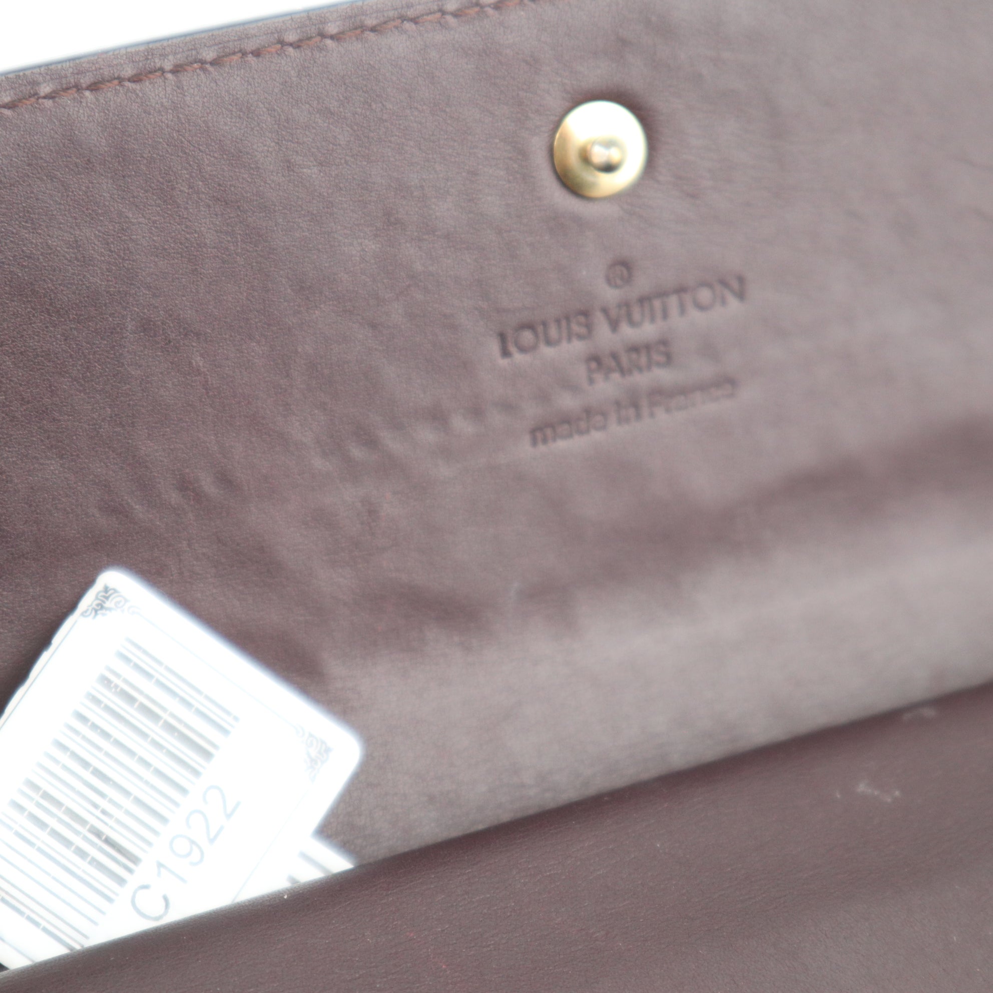 Louis Vuitton Vernis Sarah Amarante Wallet C1922 | Pre-Owned Very Good Amarante Vernis Leather, Vernis