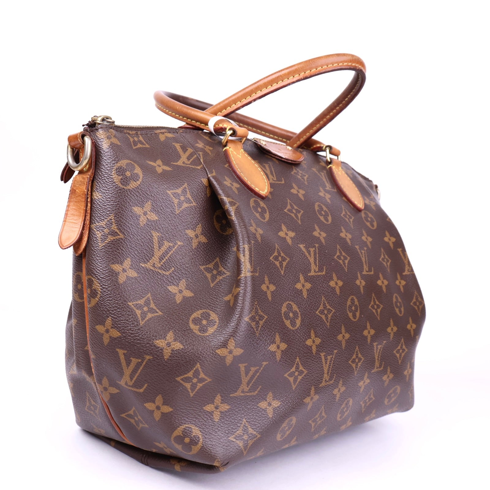 J3467 Louis Vuitton Brown Monogram Canvas Turenne MM Bag- Pre Owned