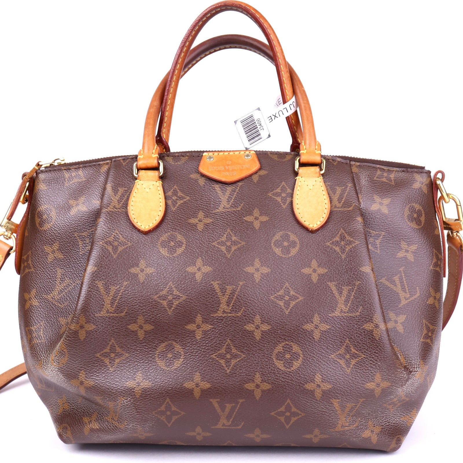 J3466 Louis Vuitton Brown Monogram Canvas Turenne MM Bag- Pre Owned