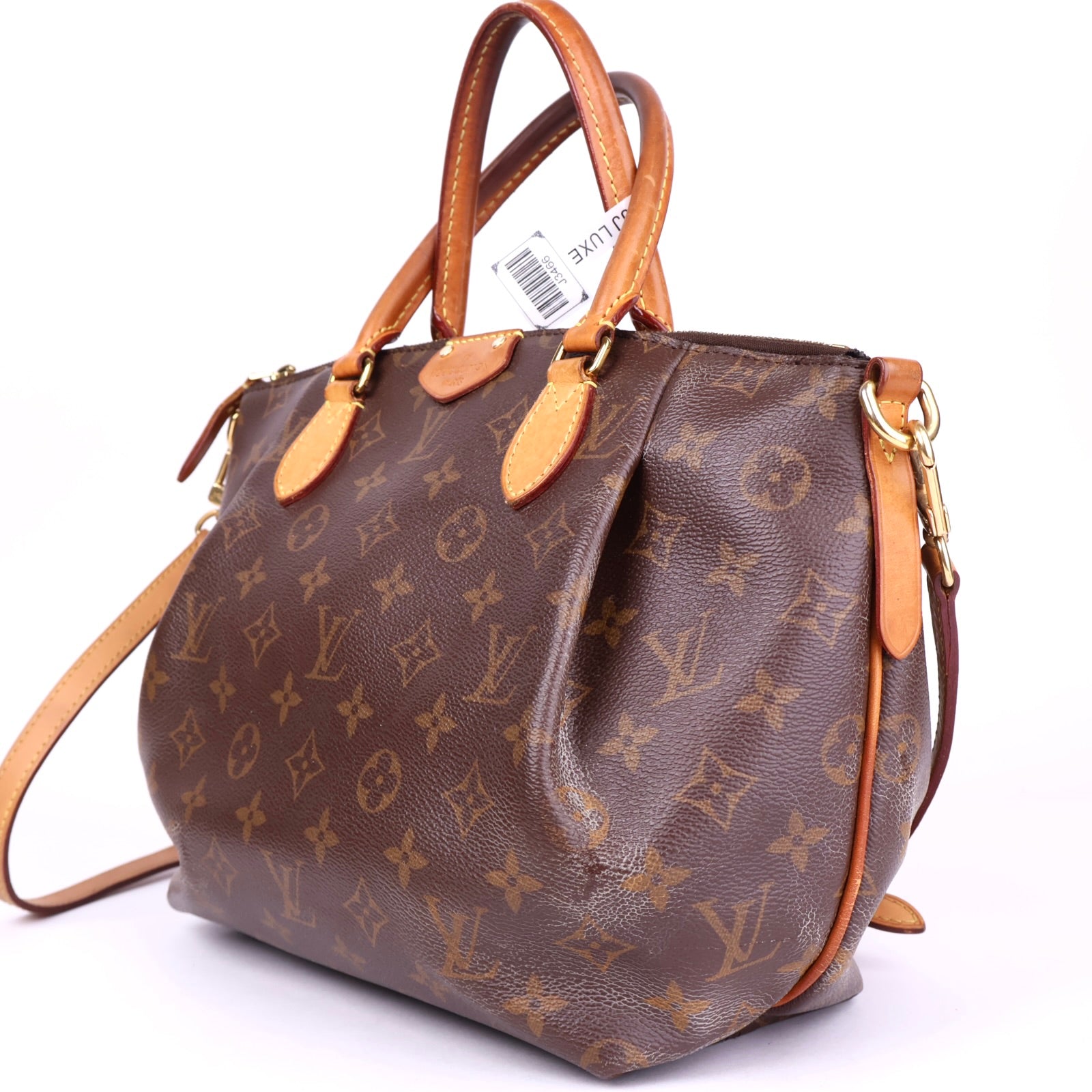 J3466 Louis Vuitton Brown Monogram Canvas Turenne MM Bag- Pre Owned