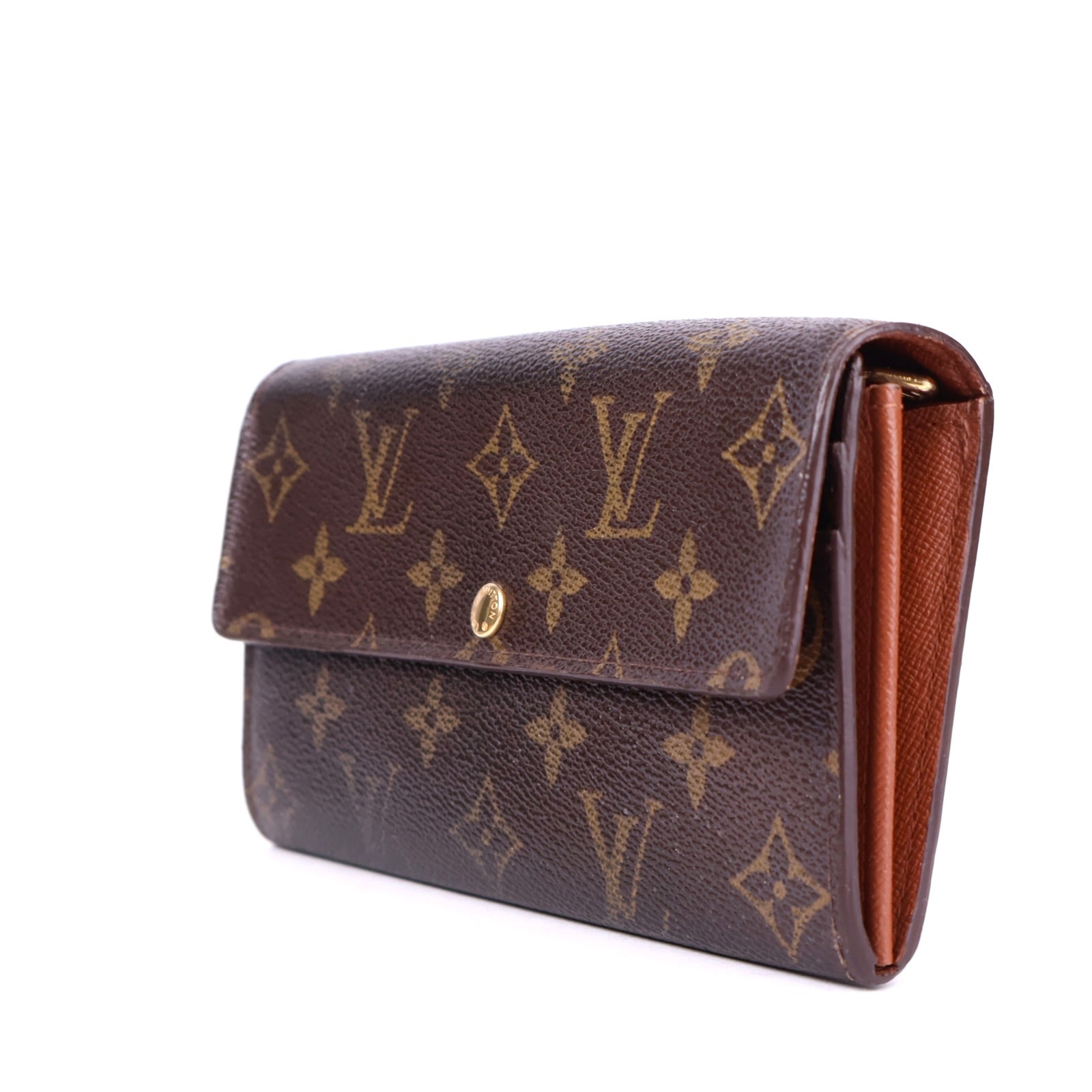 J1684 Louis Vuitton Brown Monogram Canvas Wallet- Pre Owned