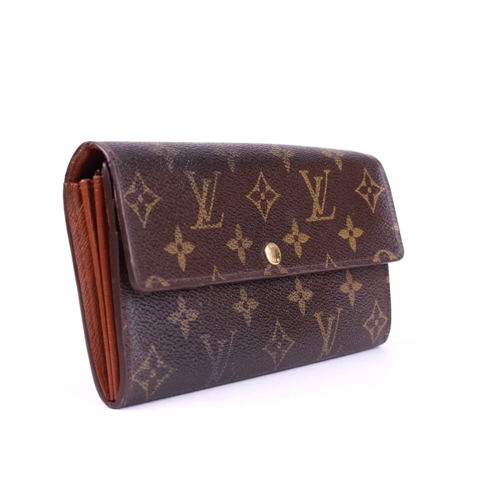 J1684 Louis Vuitton Brown Monogram Canvas Wallet- Pre Owned