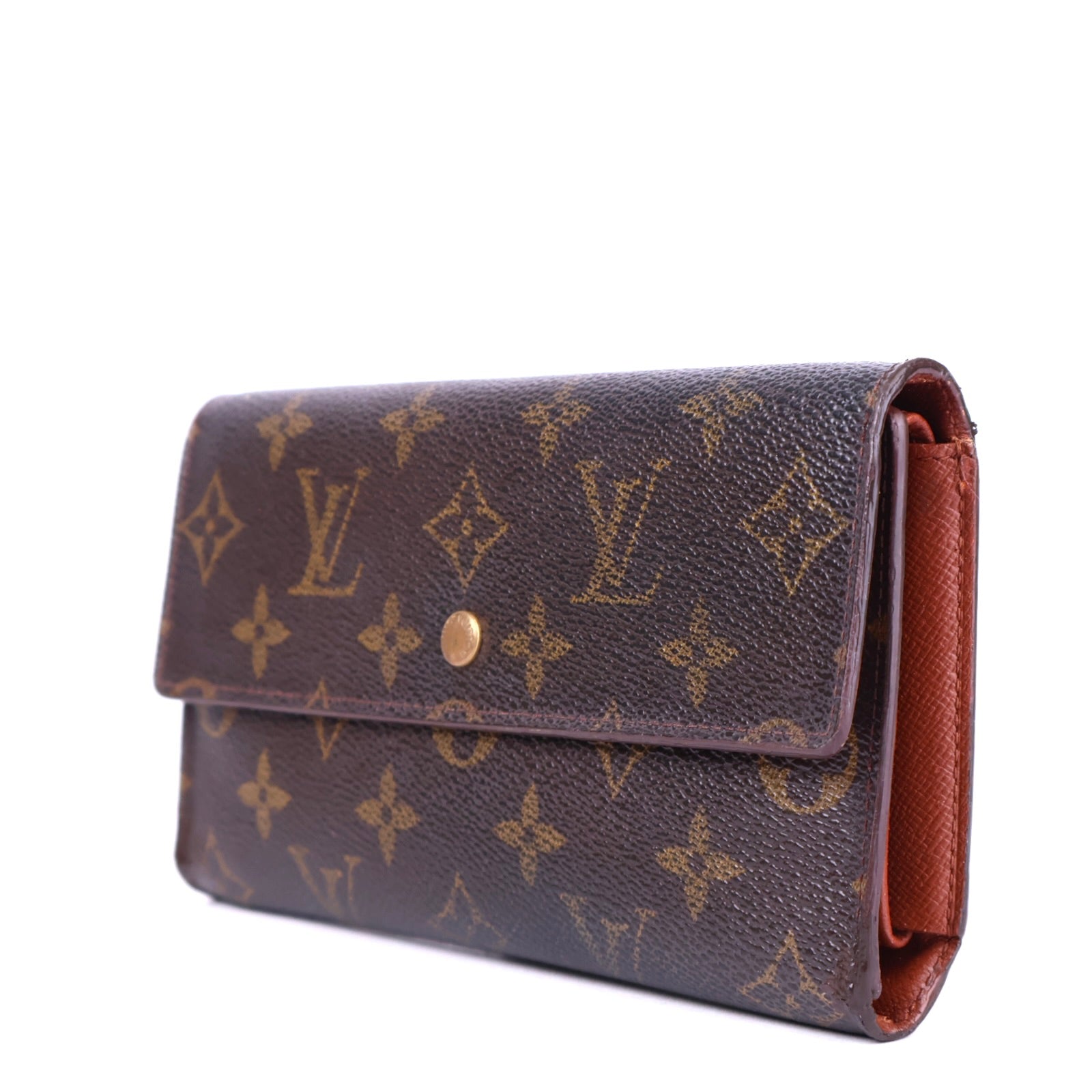 J1686 Louis Vuitton Brown Monogram Canvas Wallet- Pre Owned