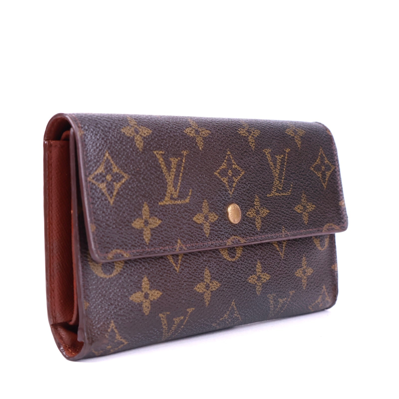 J1686 Louis Vuitton Brown Monogram Canvas Wallet- Pre Owned