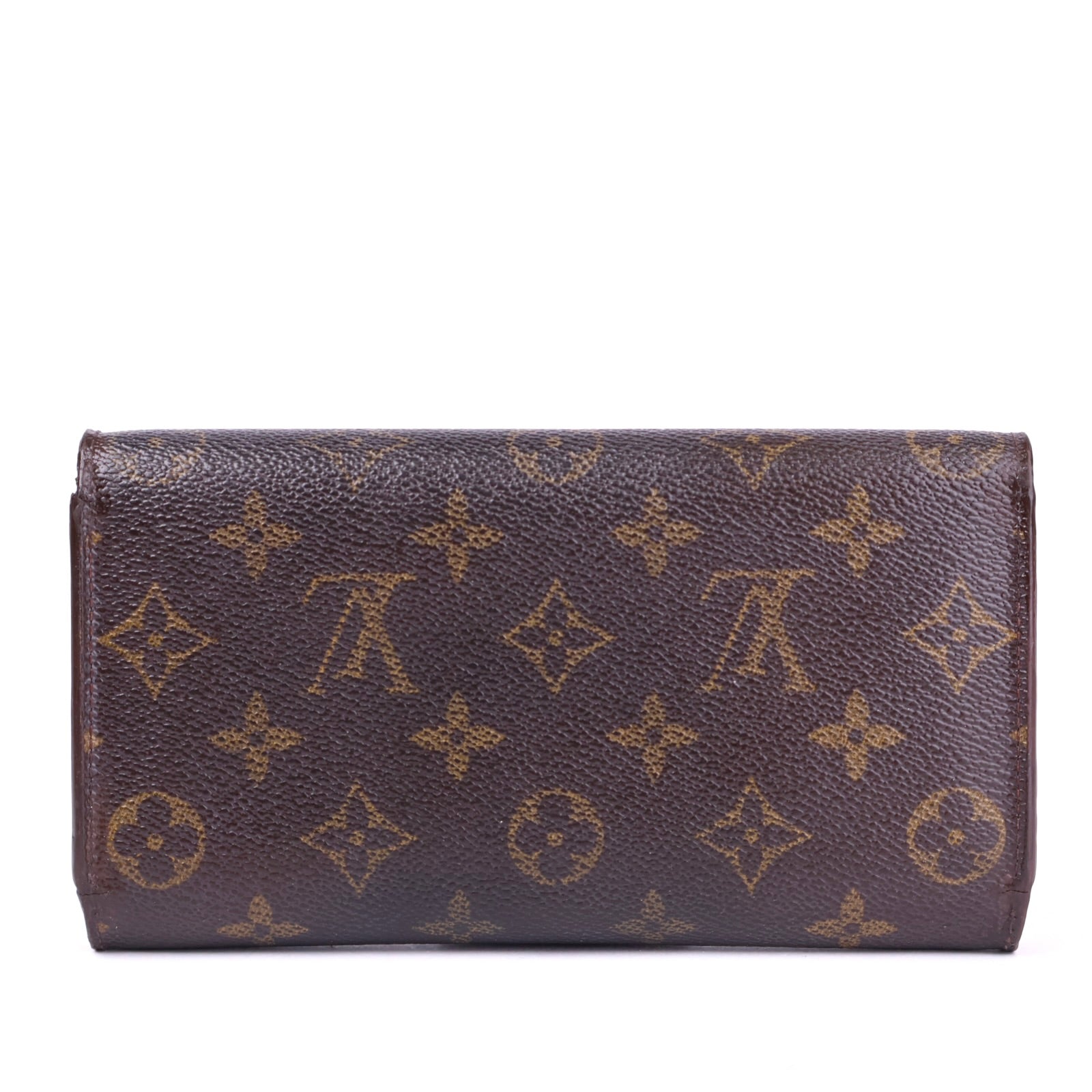 J1686 Louis Vuitton Brown Monogram Canvas Wallet- Pre Owned