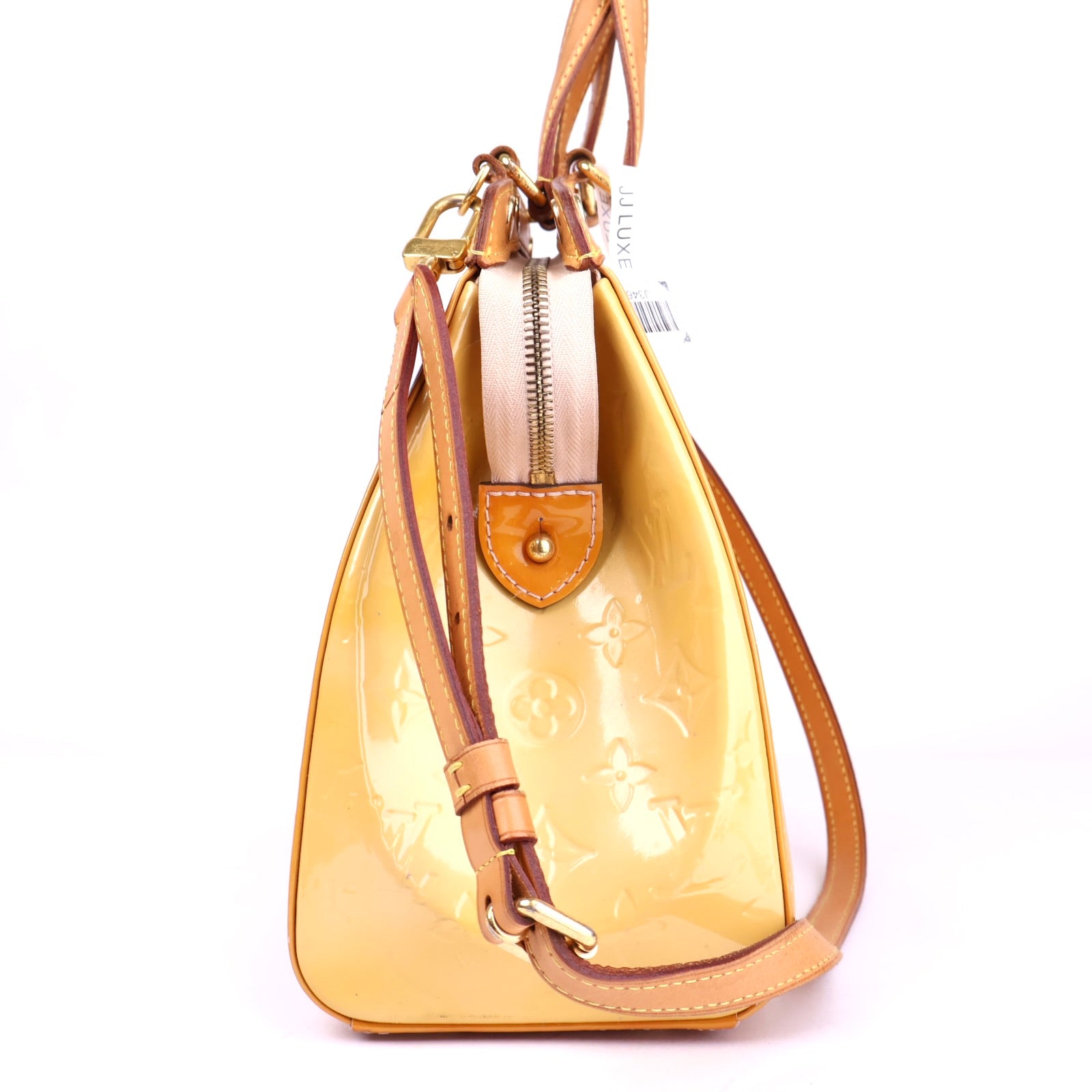 J3462 Louis Vuitton Yellow Patent Leather Brea Shoulder Bag MM- Pre Owned