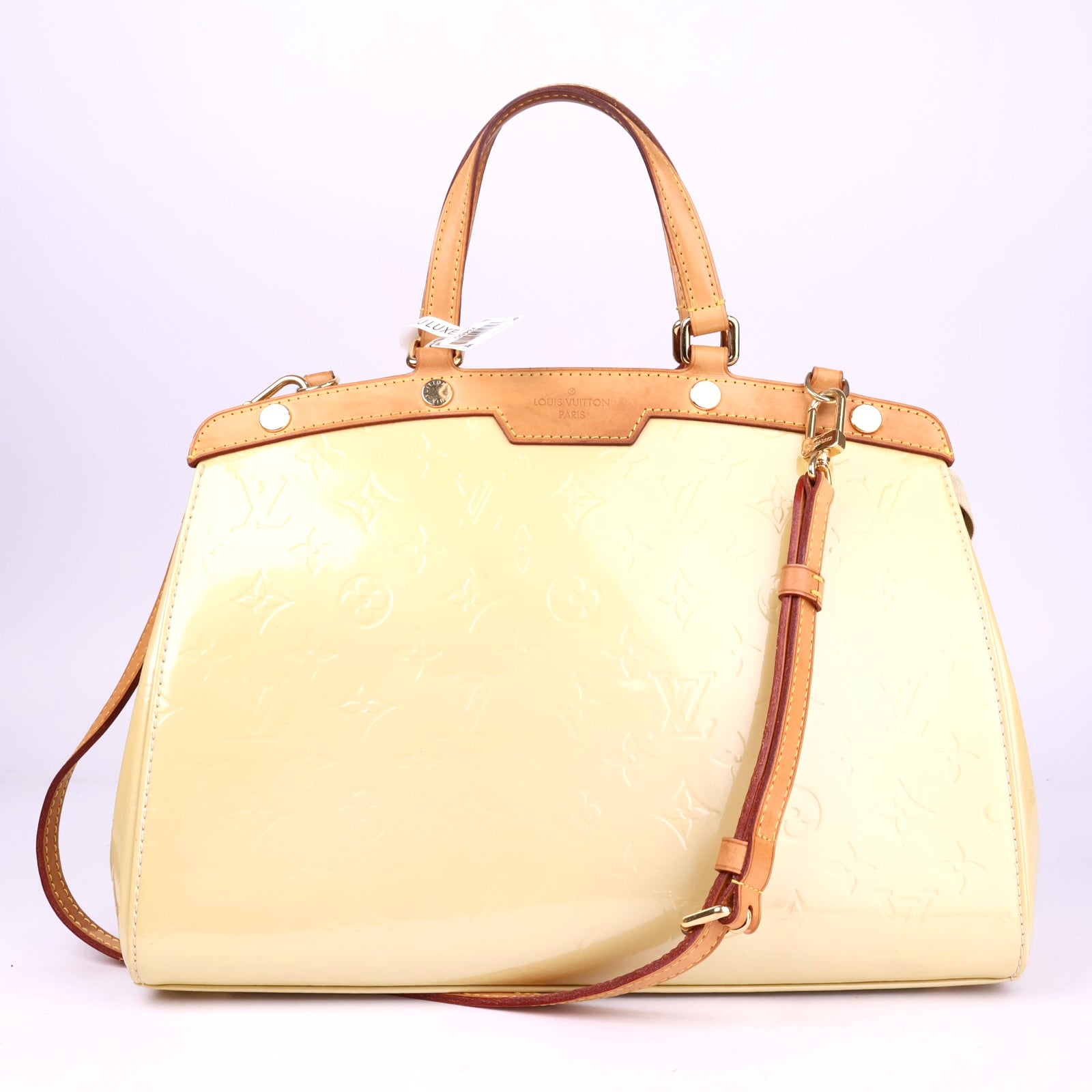 J3460 Louis Vuitton Perle Monogram Vernis Brea MM- Pre Owned