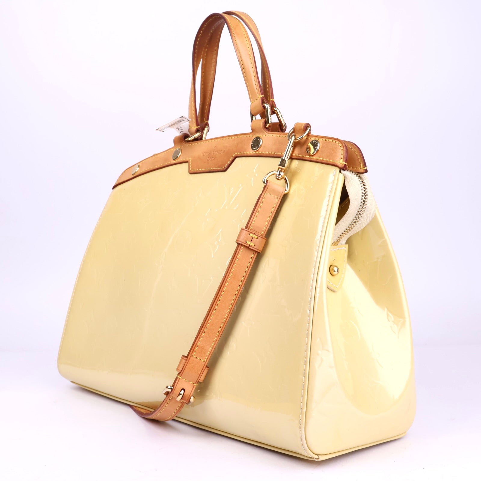 J3460 Louis Vuitton Perle Monogram Vernis Brea MM- Pre Owned