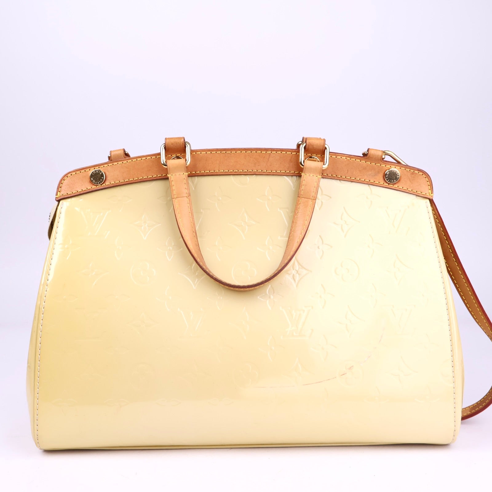 J3460 Louis Vuitton Perle Monogram Vernis Brea MM- Pre Owned