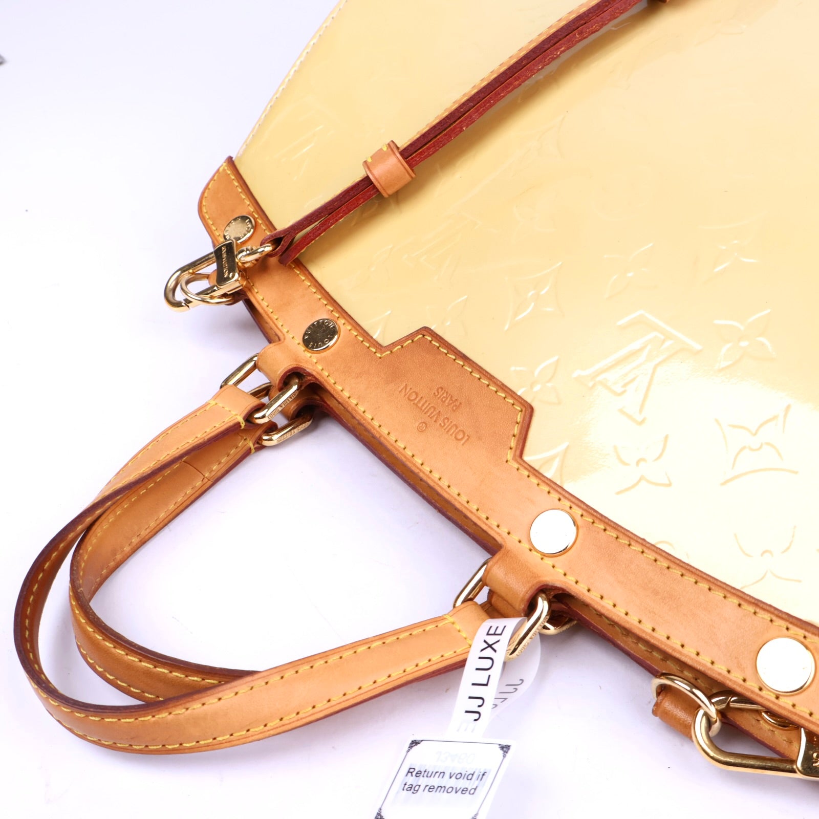 J3460 Louis Vuitton Perle Monogram Vernis Brea MM- Pre Owned