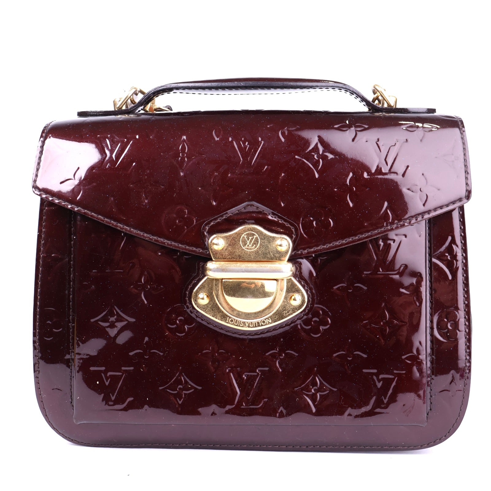 J3452 Louis Vuitton Amarante Monogram Vernis Mirada Bag- Pre Owned