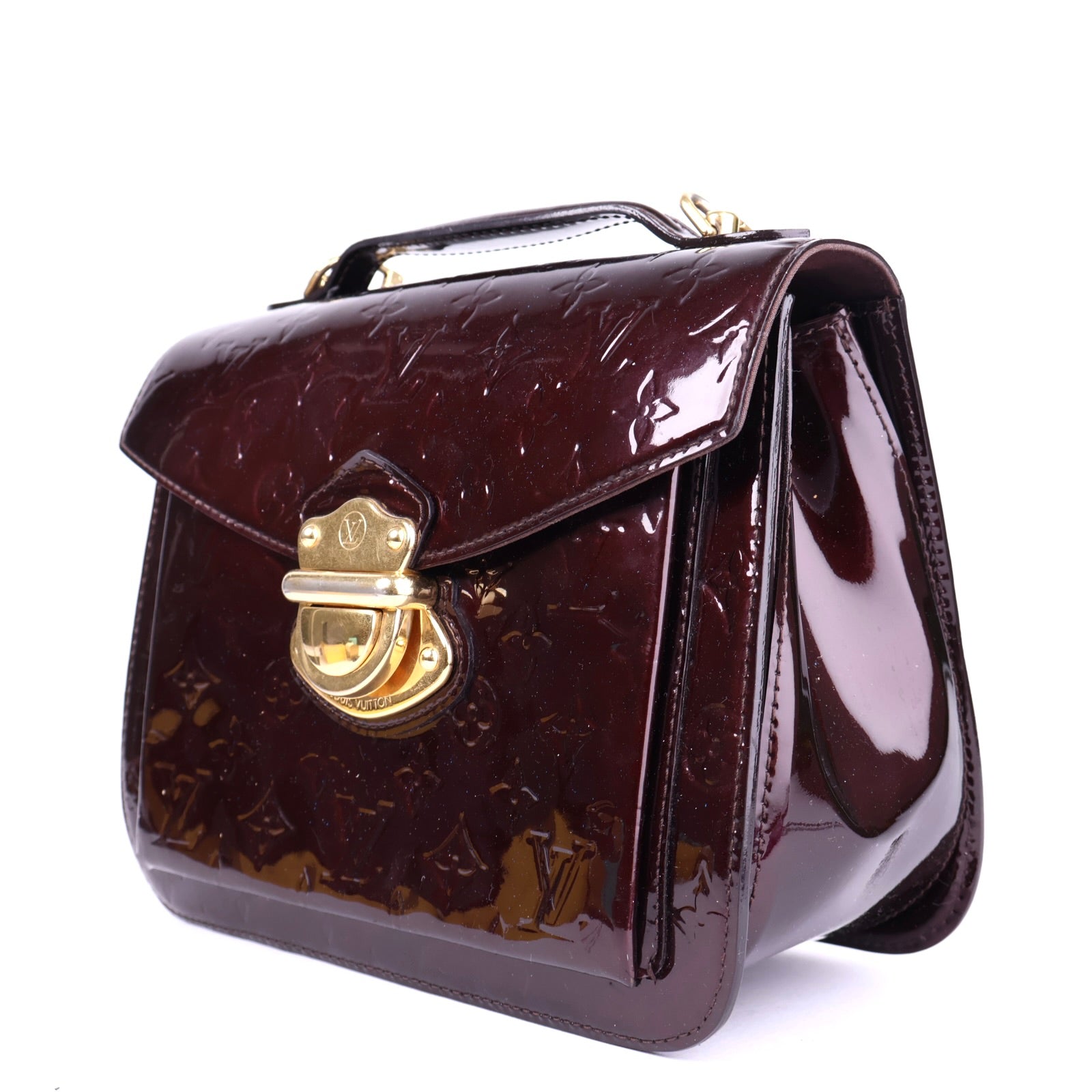 J3452 Louis Vuitton Amarante Monogram Vernis Mirada Bag- Pre Owned