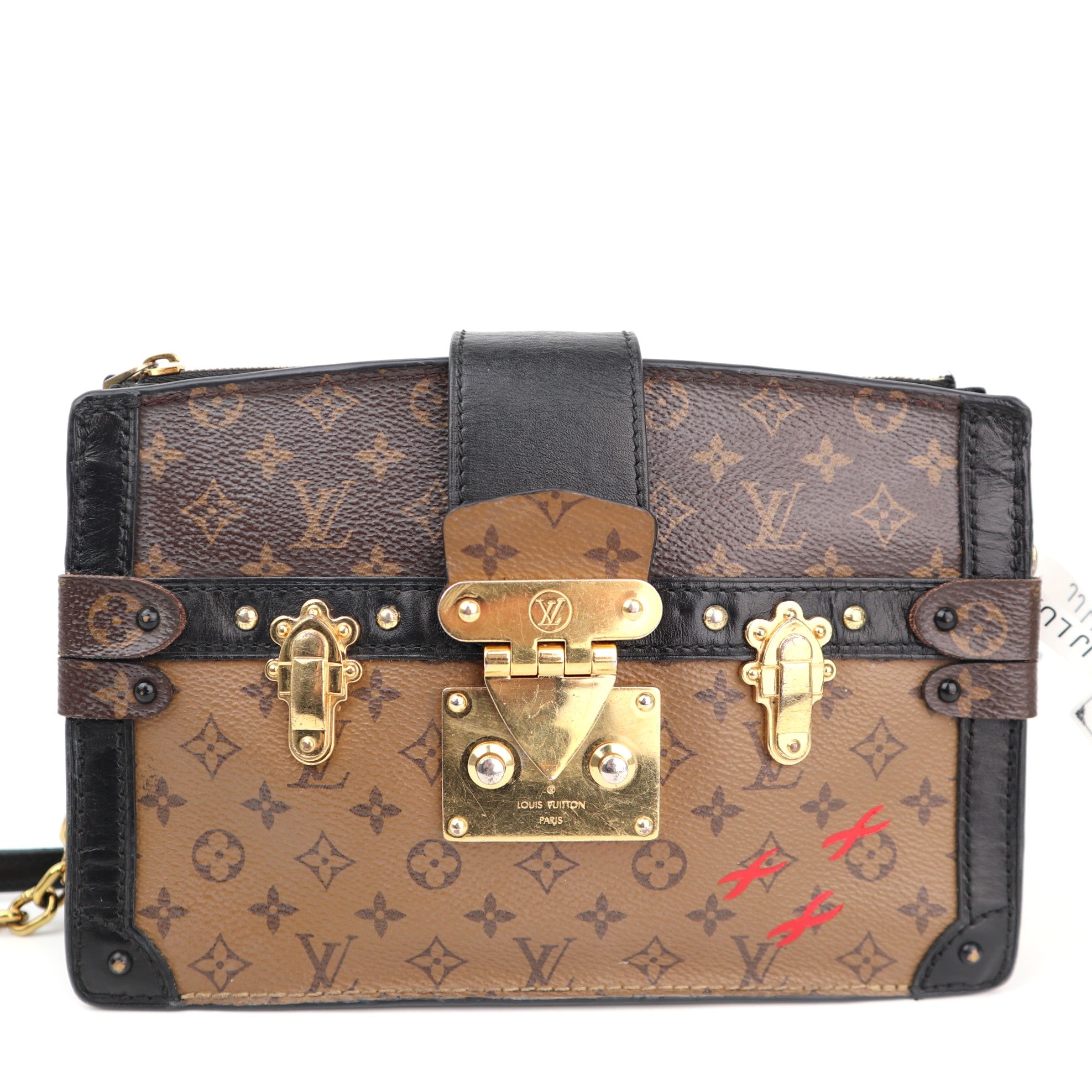 C1317 Louis Vuitton Clutch Trunk Monogram Reverse Brown-Pre Owned